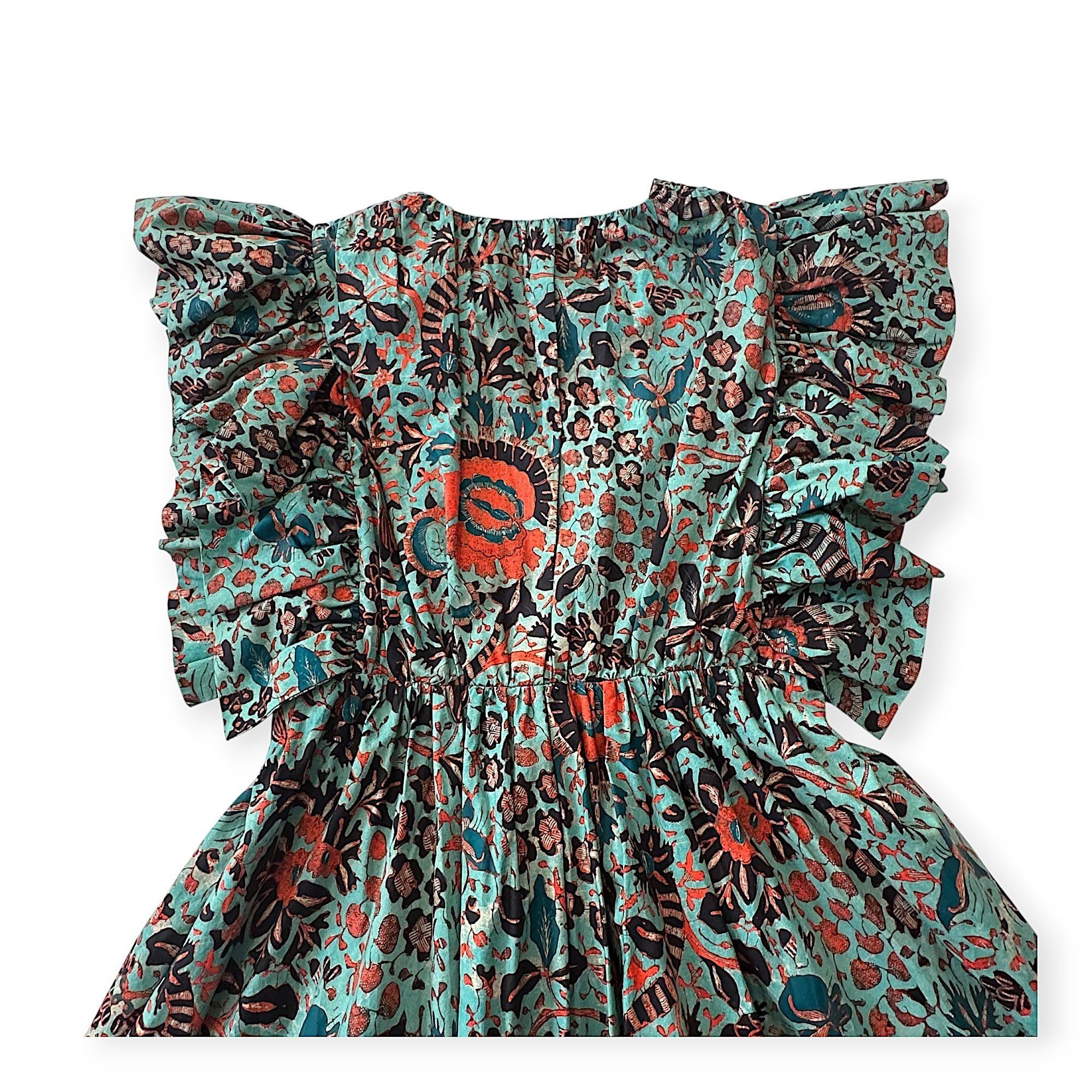 Ulla Johnson Ulla Johnson Delila Dress Jade Floral Print Cotton Midi Size Size S / US 4 / IT 40 - 6 Thumbnail