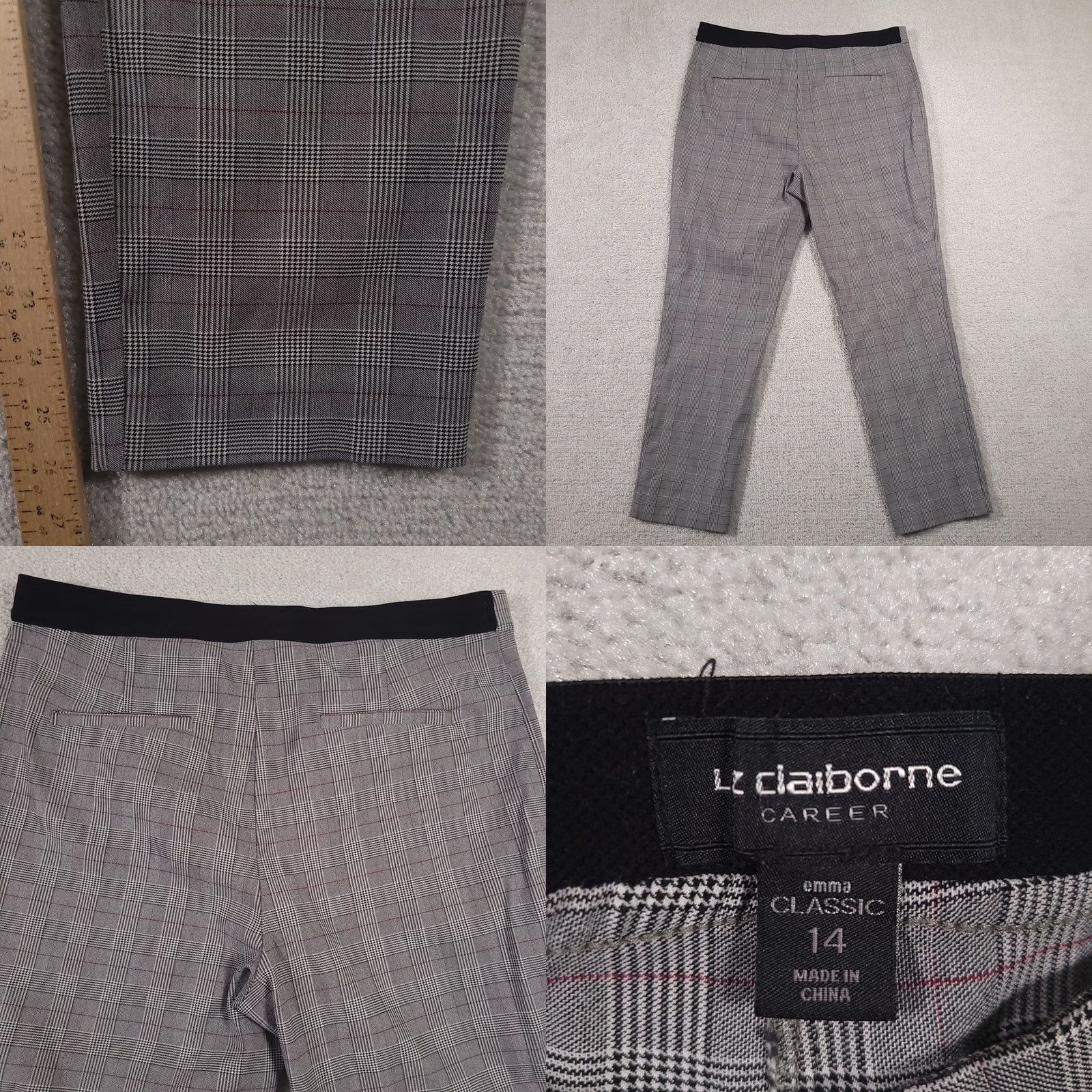 Liz Claiborne Liz Claiborne Career Emma Classic Ankle Plaid Pattern Pants Pull On Women's 14 Size 36" / US 14 / IT 50 - 8 Thumbnail