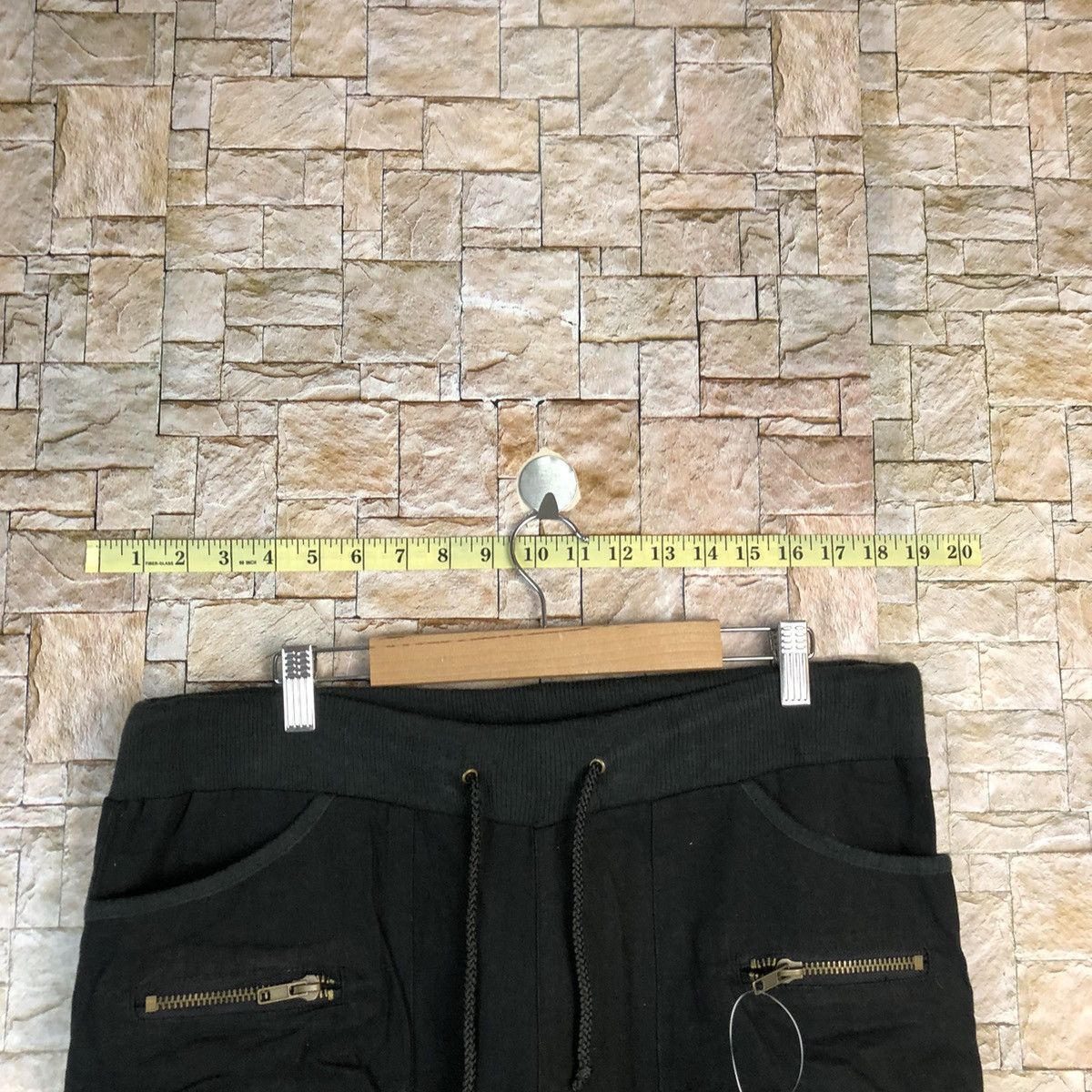 Japanese Brand Hucom Black Multipocket Cropped Pants #A378 Size 31" - 4 Thumbnail