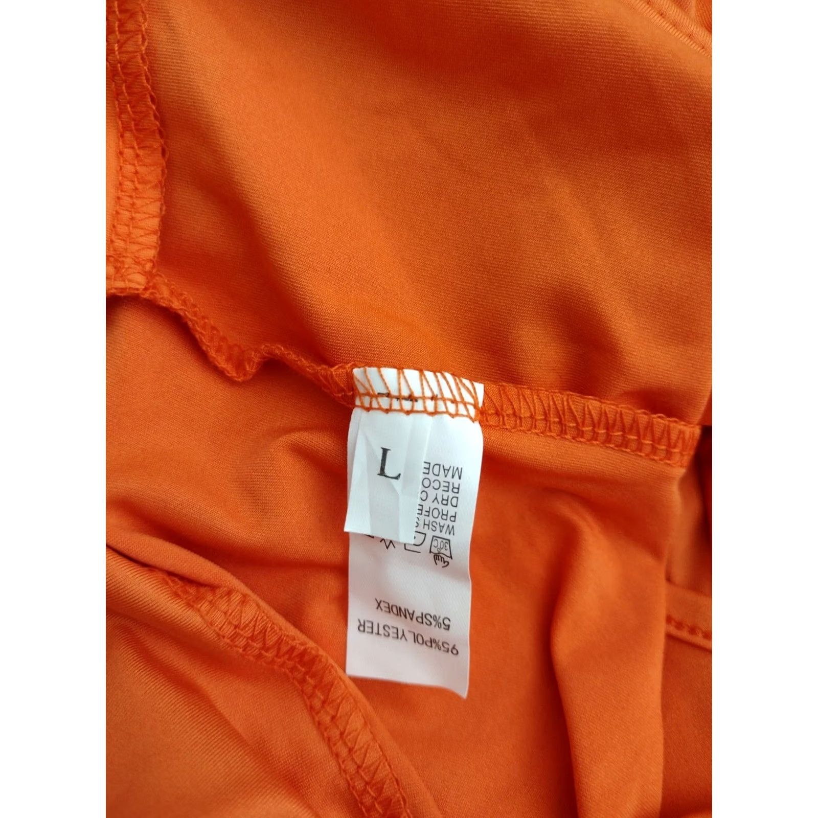 Vintage Women's One Piece Orange Tie Neck Style Swimsuit L Size Size ONE SIZE - 5 Thumbnail