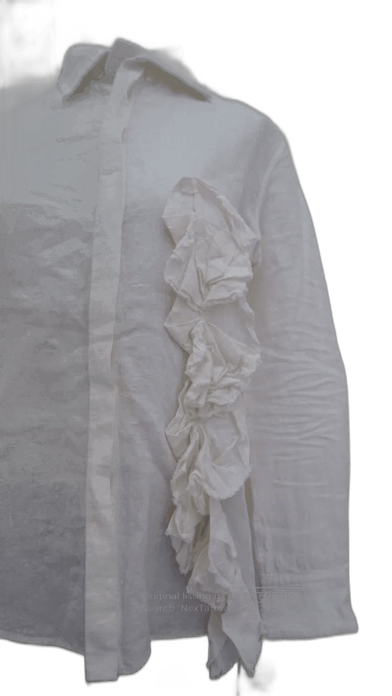 Yohji Yamamoto Yohji Yamamoto Y'S White Floral Shirt Size US M / EU 48-50 / 2 - 1 Thumbnail