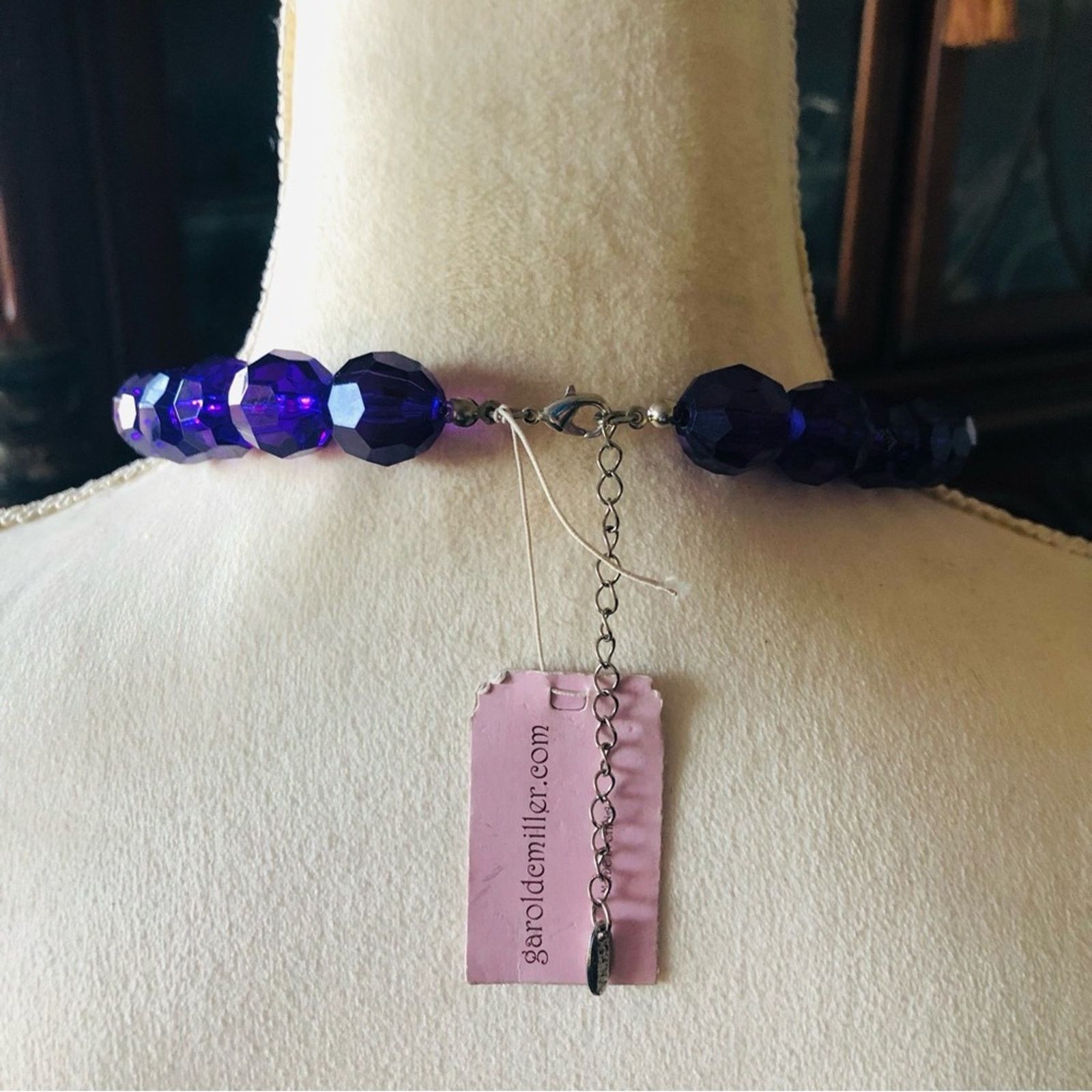 Jewelry Garold C Miller chunky faceted purple beaded necklace NWT Size ONE SIZE - 7 Thumbnail