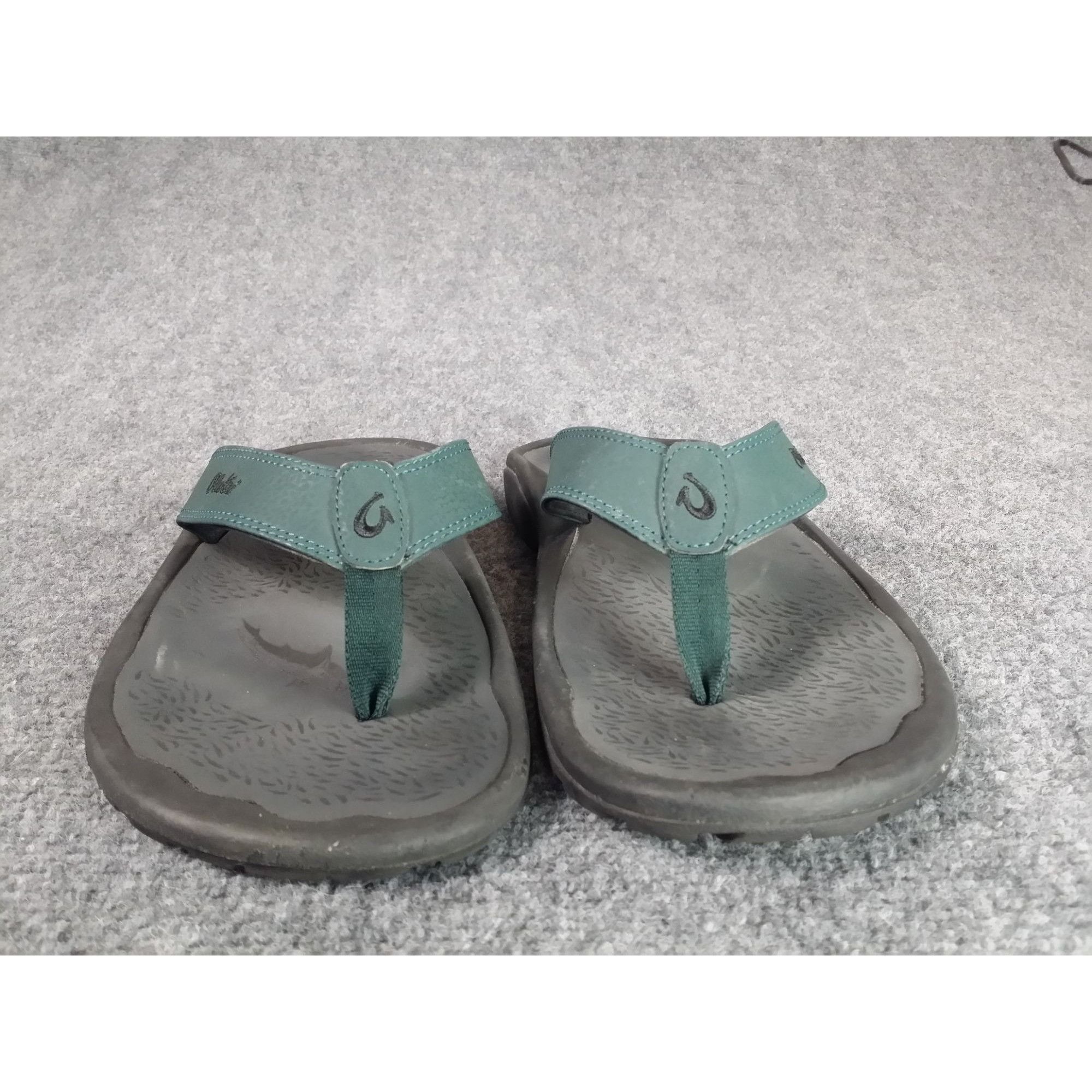 Olukai Olukai Ohana Sandals Men Sz 10 M Green Rubber Casual Outdoor Size US 10 / EU 43 - 3 Thumbnail