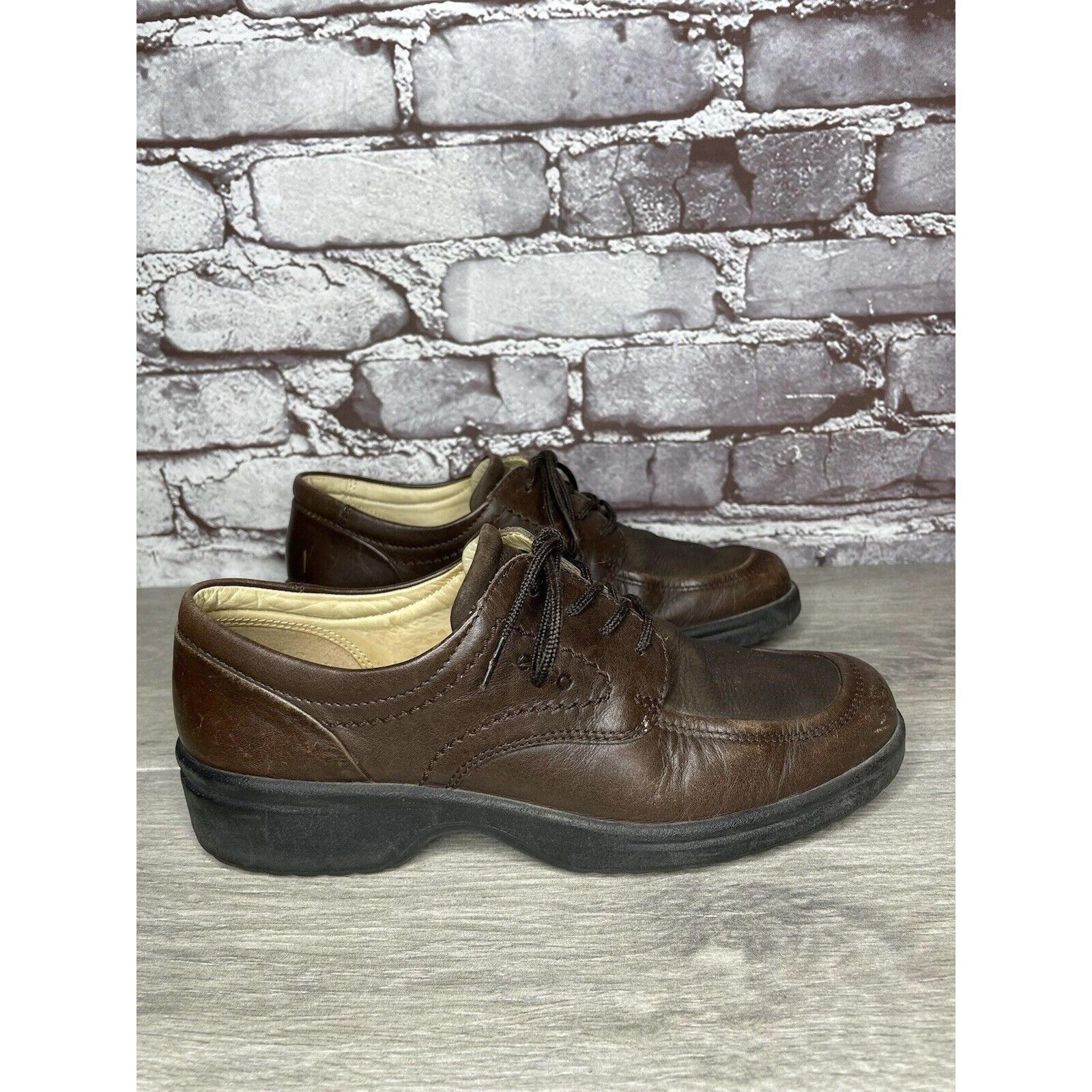 Ecco Ecco Choice Brown Suede Leather Comfort Lace Up Shoes Women’ Size US 7.5 / IT 37.5 - 3 Thumbnail