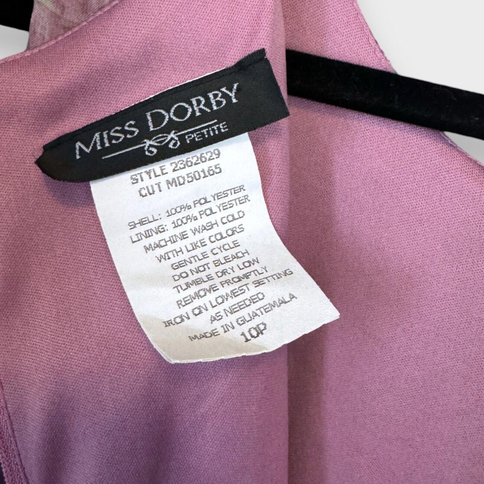 Designer Vintage Miss Dorby Semi Sheer Lined Floral Dress Size L / US 10 / IT 46 - 7 Thumbnail