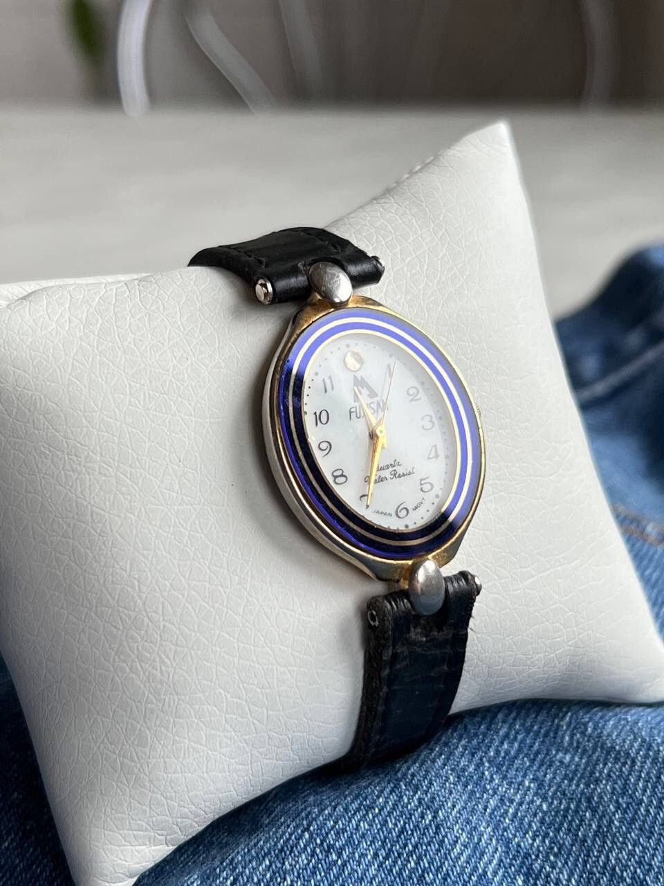 Vintage Futuristic Vintage Japanese Style Bracelet Leather Watch 90s Size ONE SIZE - 1 Thumbnail