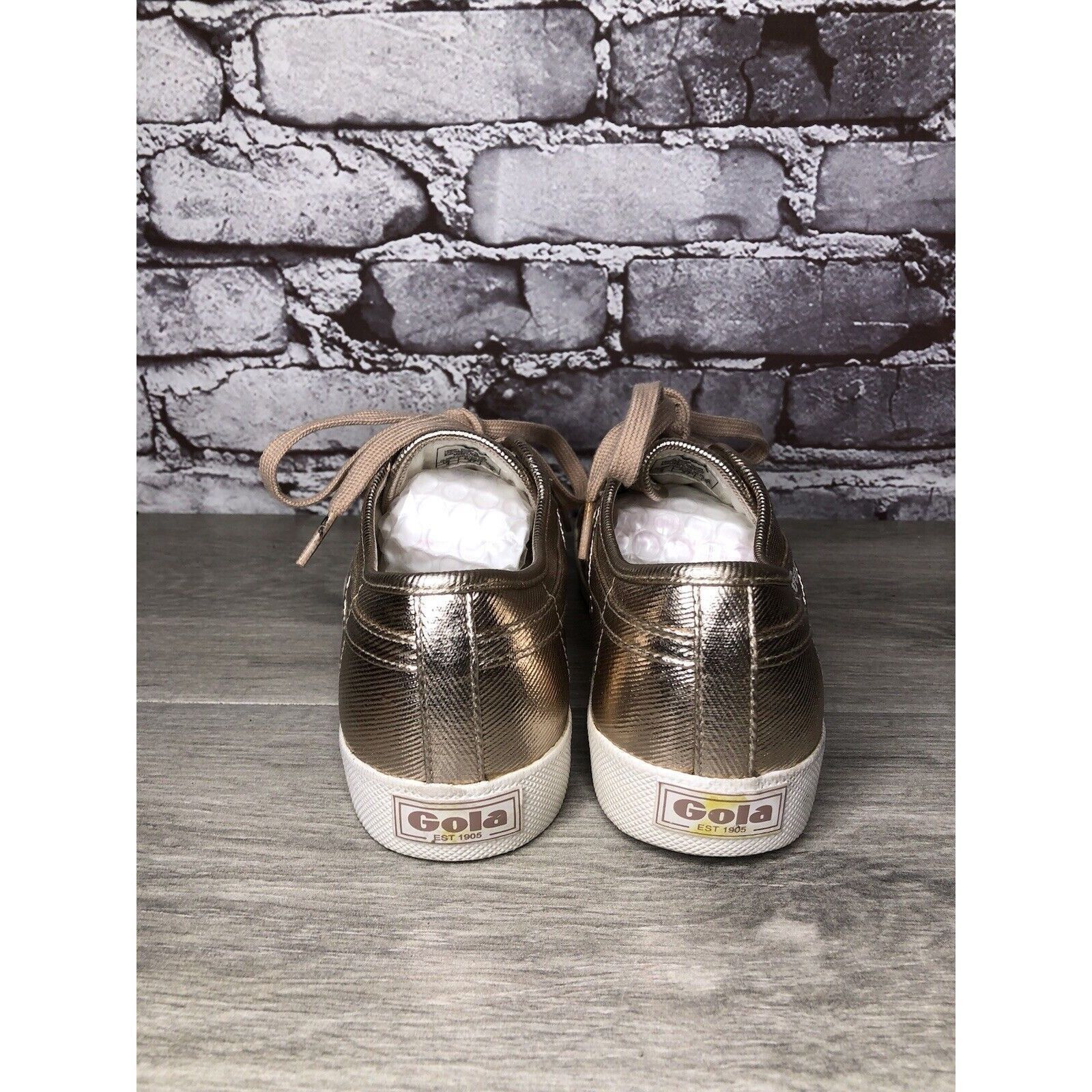 Gola Gola Coaster CLA029 Metallic Rose Gold Textile Casual Lace S Size US 6 / IT 36 - 4 Thumbnail