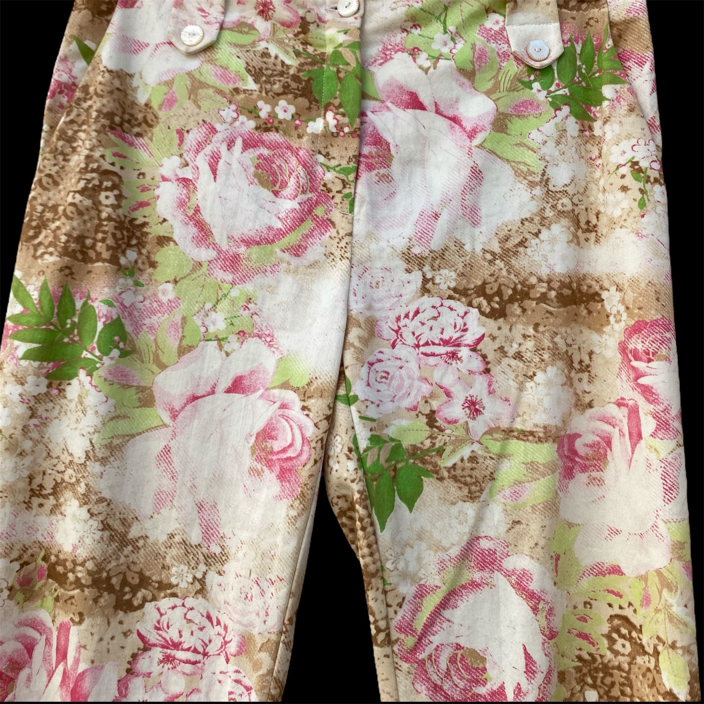 Kenzo Vintage Kenzo Jungle pants with vibrant floral print size 38 Size 26" / US 2 / IT 38 - 3 Thumbnail