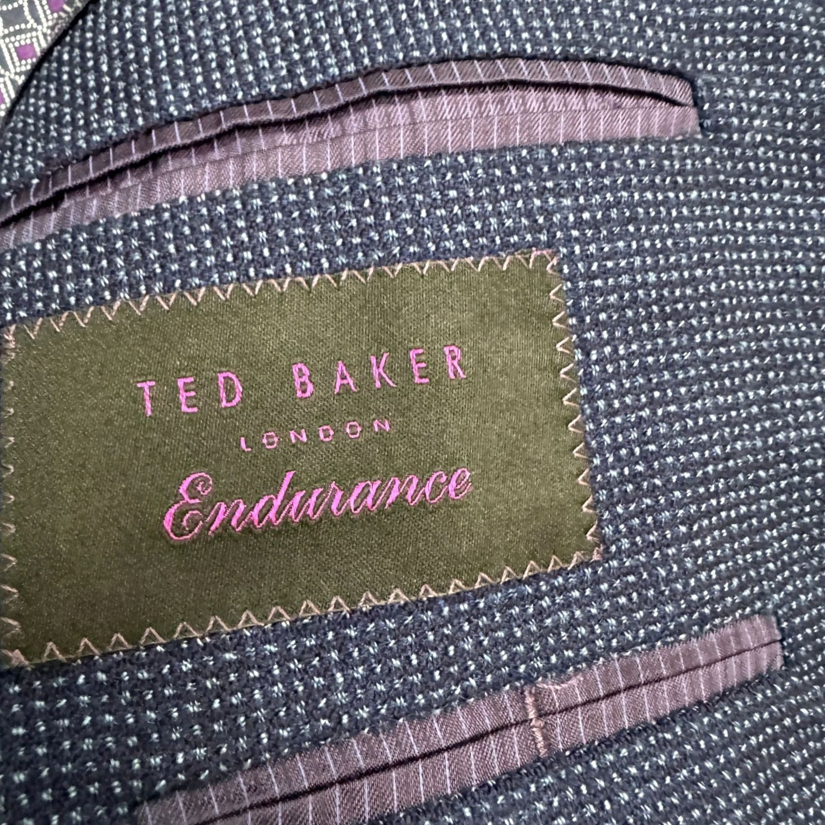 Ted Baker Ted Baker London Endurance Jay SPJ Wool Blazer Jacket Mens 38R Blue Double Vent Size 38R - 6 Thumbnail