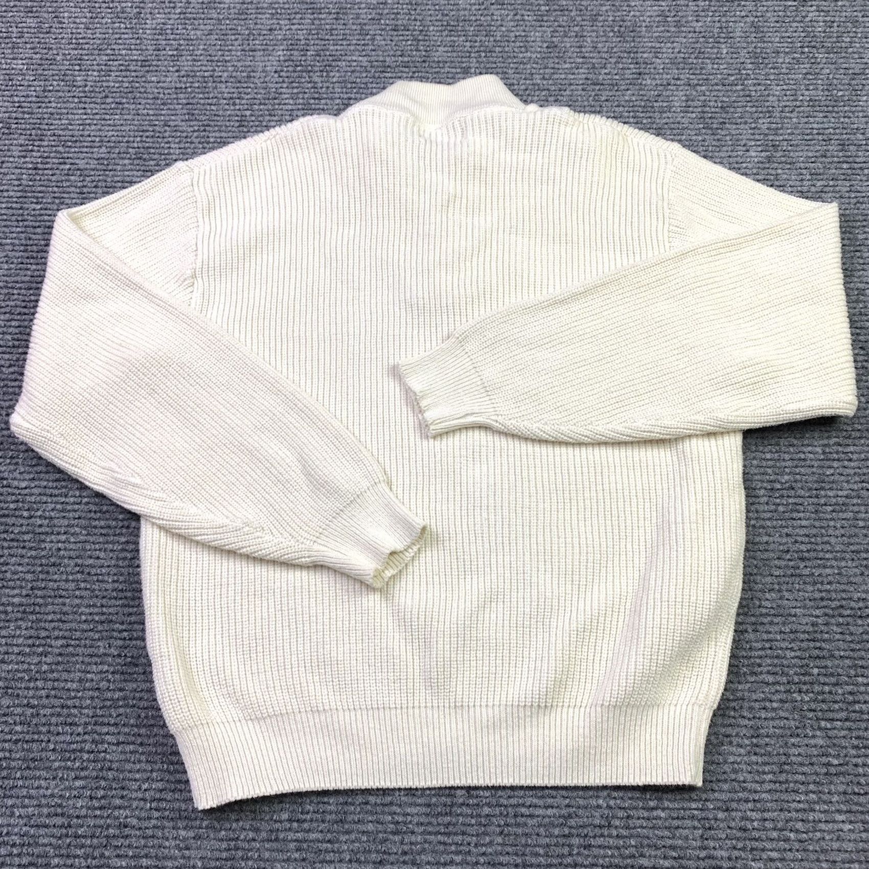 Vintage VINTAGE Isle of Cotton Sweater Shirt Knit Mock Neck Long Sleeve Adult Medium White Beige USA 90s Mens Pullover Knit 90s Casual Size US M / EU 48-50 / 2 - 3 Thumbnail
