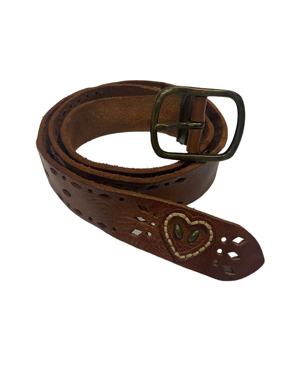 Japanese Brand Men’s Brown Leather Belt Size 33”-37” Size 36 - 1 Thumbnail