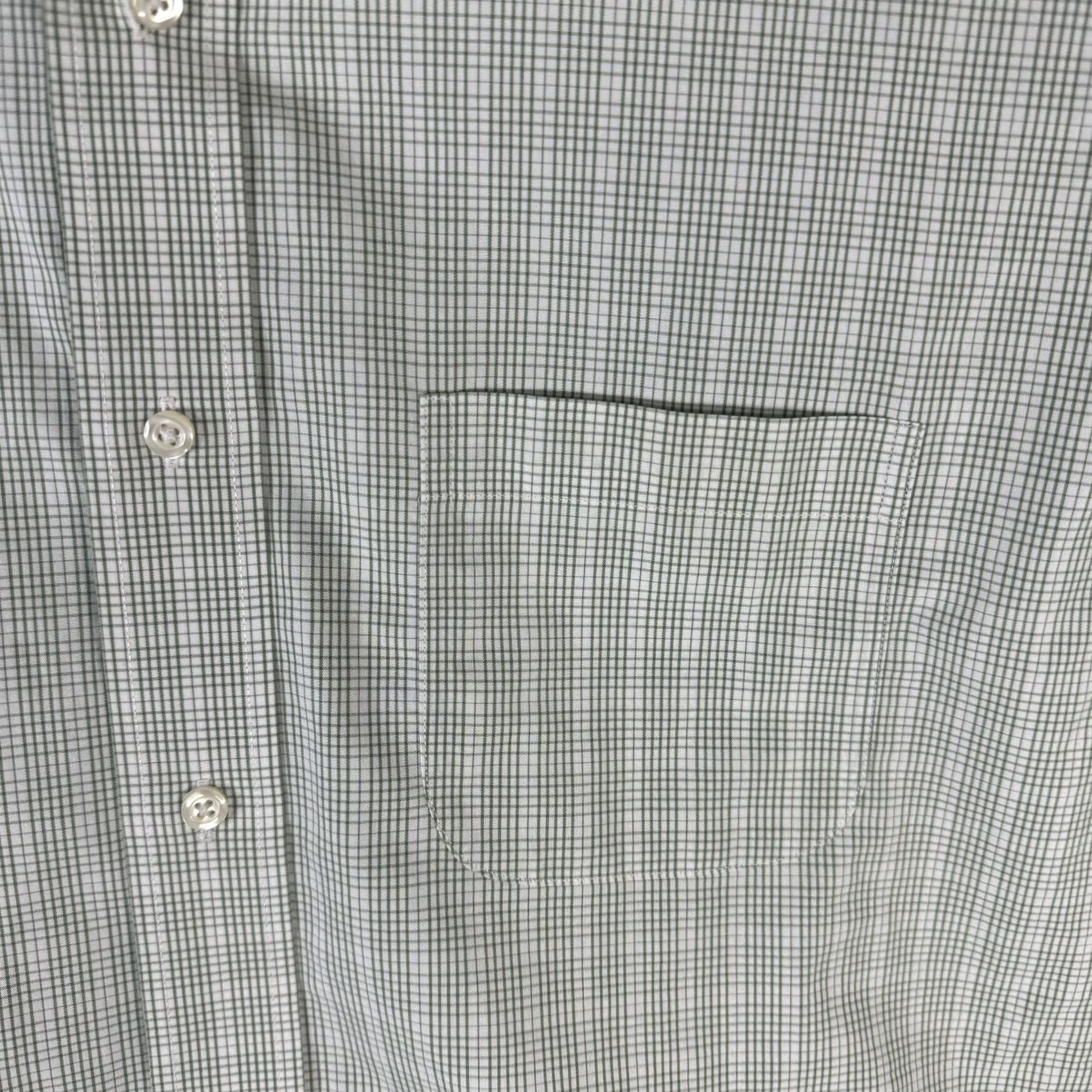 Brooks Brothers Brooks Brothers Regent Shirt Mens Slim Non-Iron 100% Cotton Green Check Dress Shirt Size US L / EU 52-54 / 3 - 4 Thumbnail