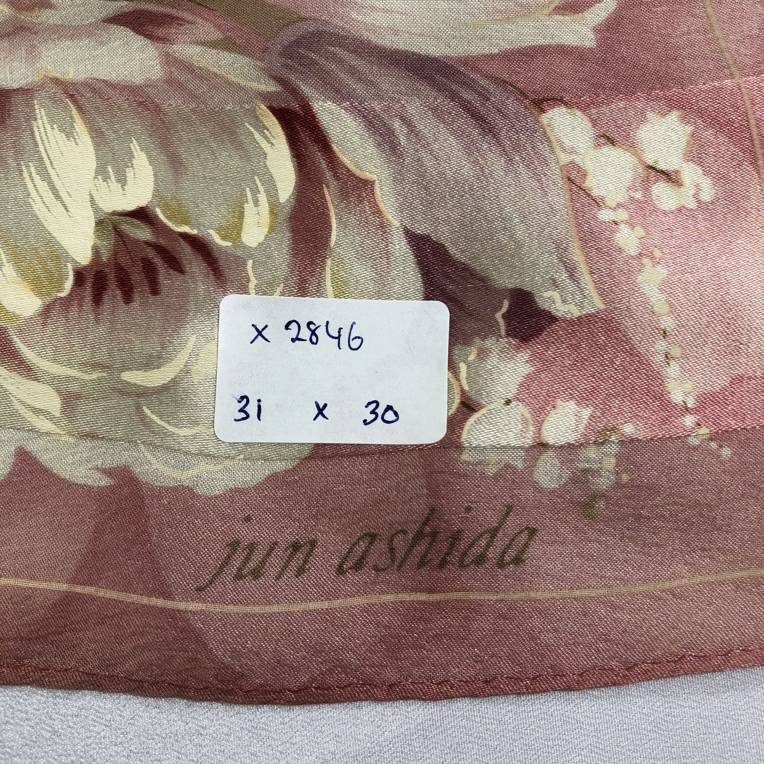Vintage Vintage Jun Ashida Silk Scarf Size ONE SIZE - 8 Thumbnail