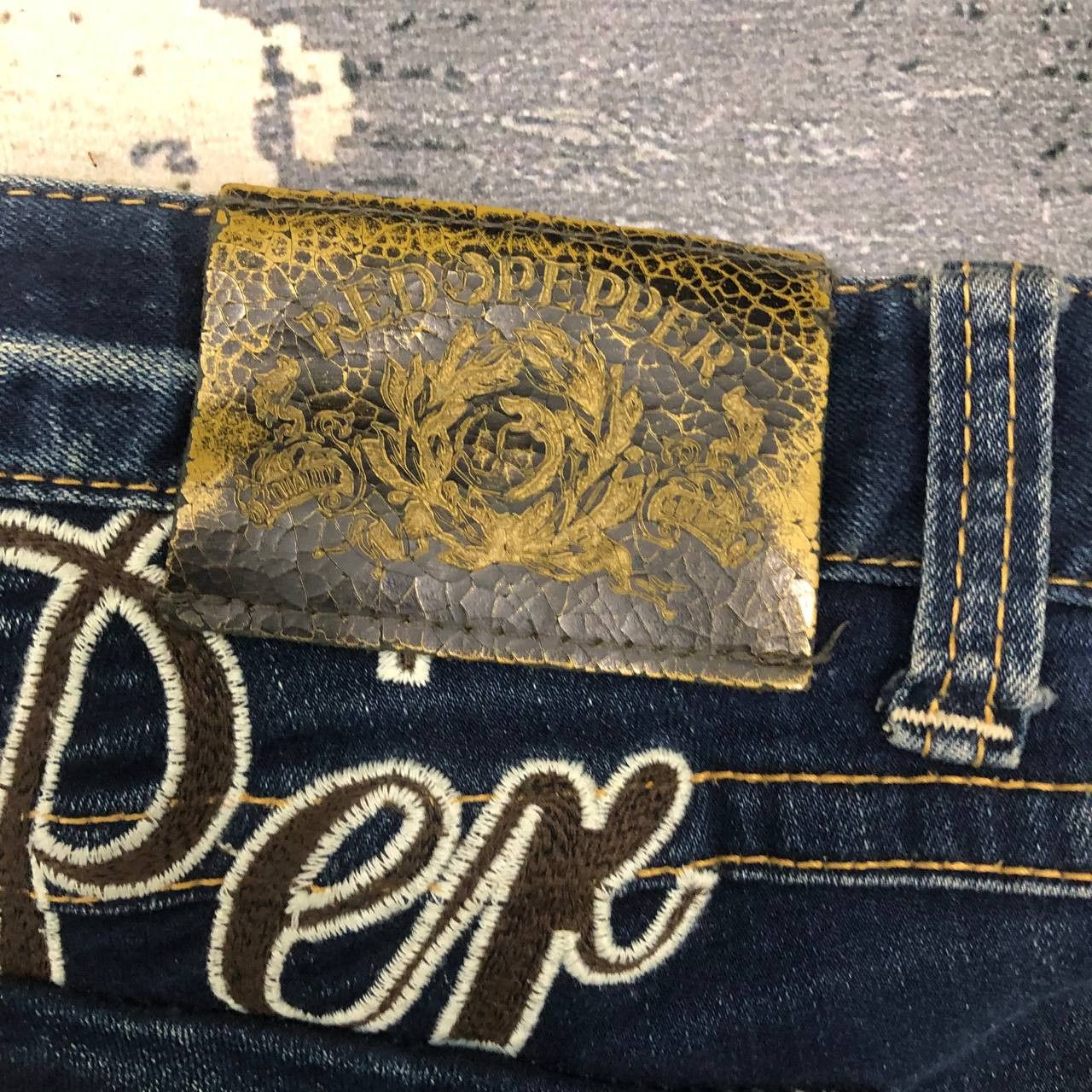 Japanese Brand P808 RED PEPPER FLARED JAPAN JEANS Size 32" / US 10 / IT 46 - 5 Thumbnail