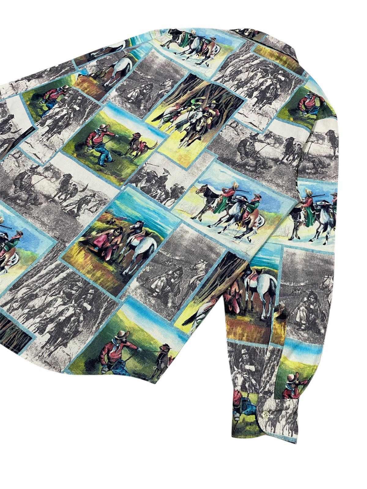 United Colors Of Benetton United Colors Of Benetton Cowboys Printed Shirt Button Ups Size US S / EU 44-46 / 1 - 21 Thumbnail