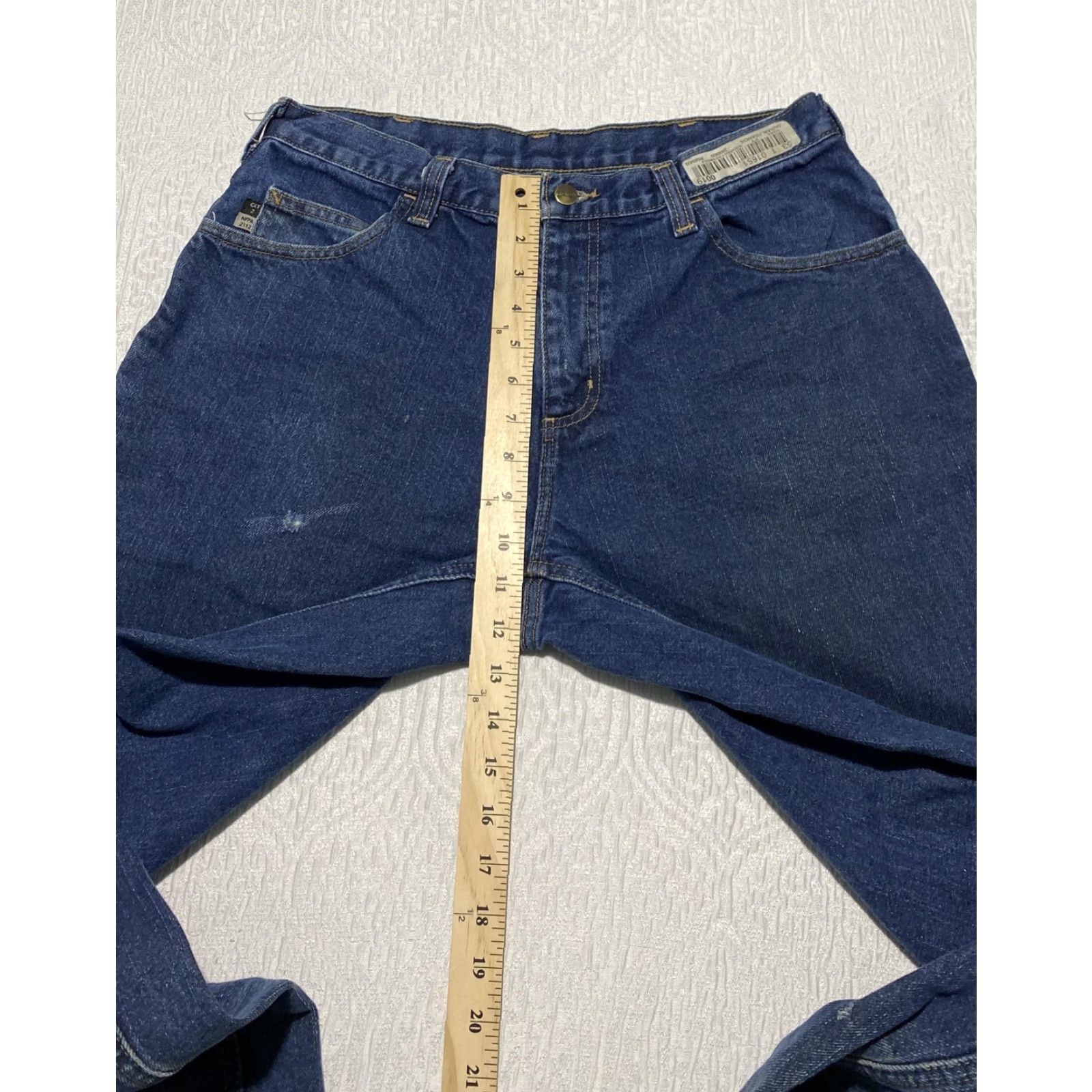 Carhartt VINTAGE Carhartt FR Jeans Men's 32x31 Blue Straight Leg Flame-Resistant Denim Workwear Size US 32 / EU 48 - 7 Thumbnail
