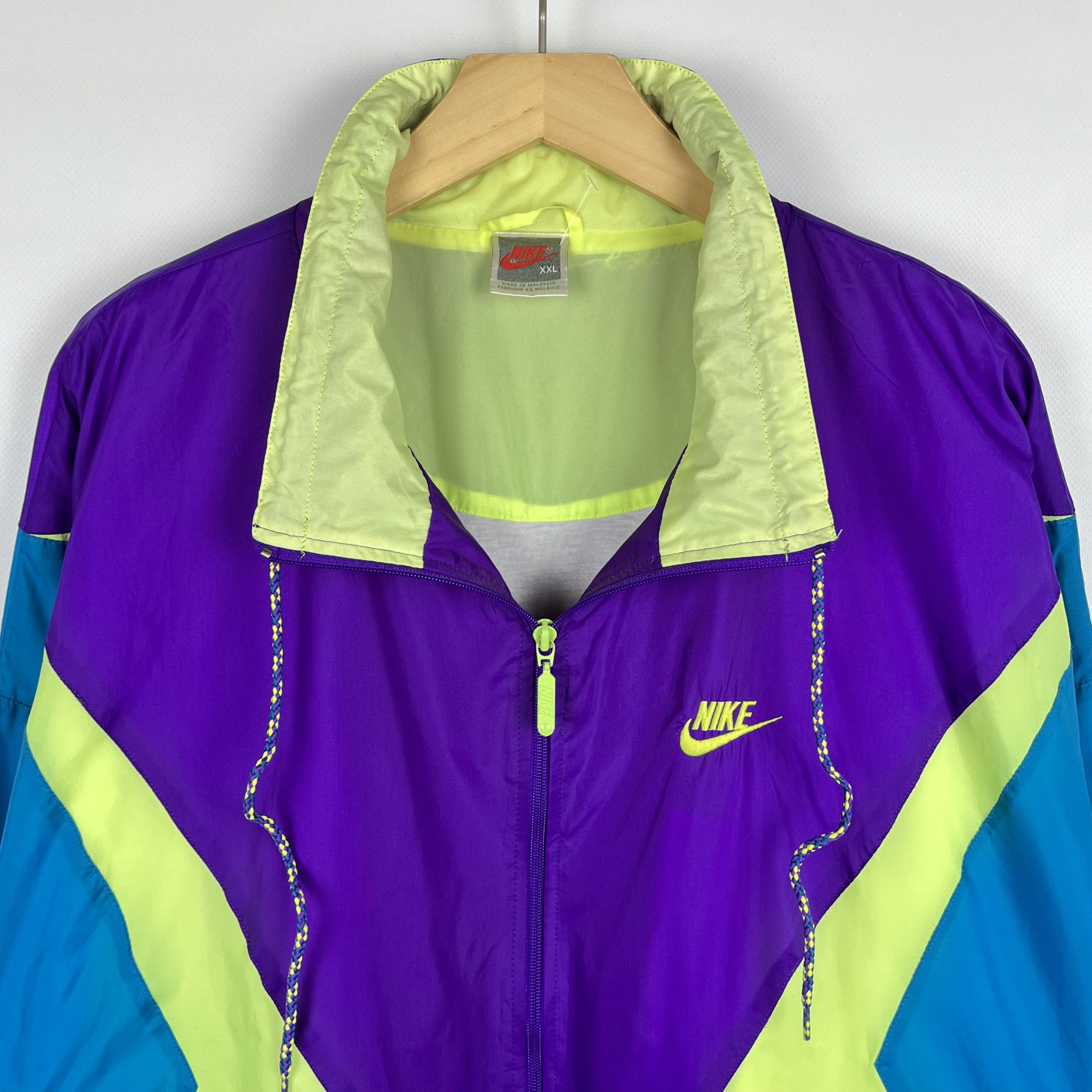 Nike Vintage Nike Multicolour Nylon Light Track Jacket 90’s Size US XXL / EU 58 / 5 - 7 Thumbnail