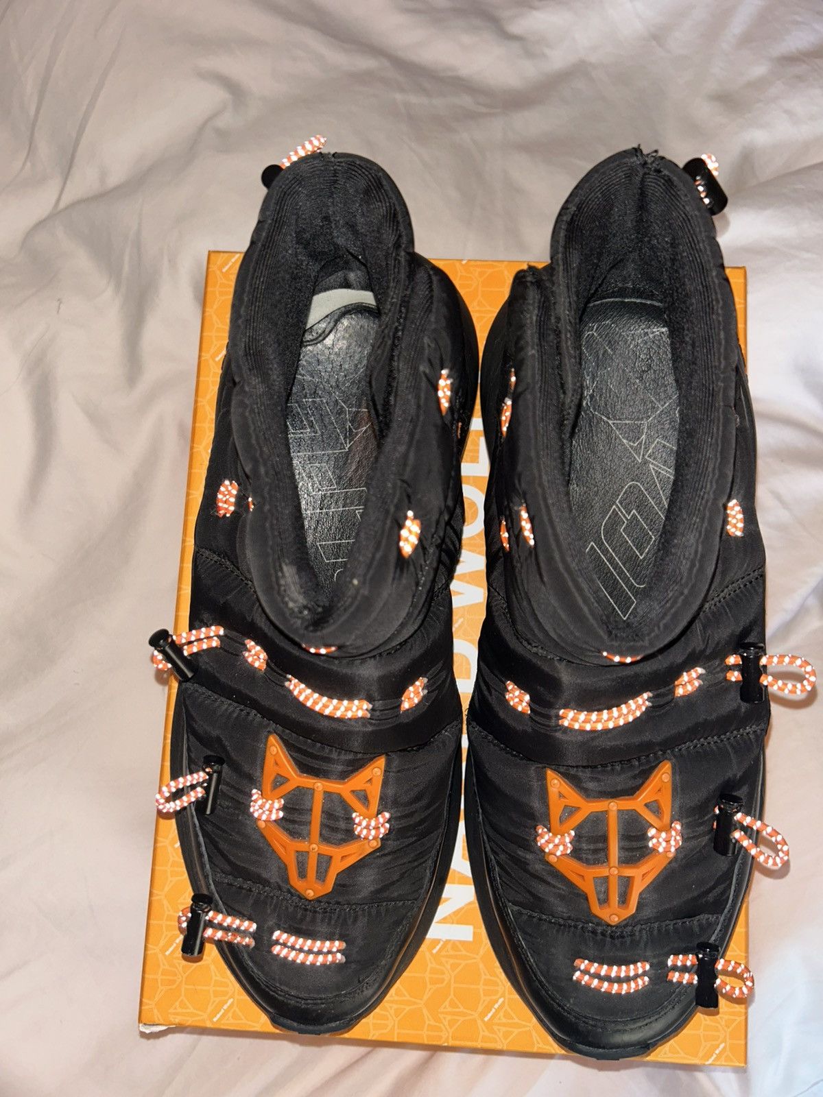 NAKED WOLFE Naked Wolfe black and orange puffer boots Size US 8 / EU 41 - 6 Thumbnail