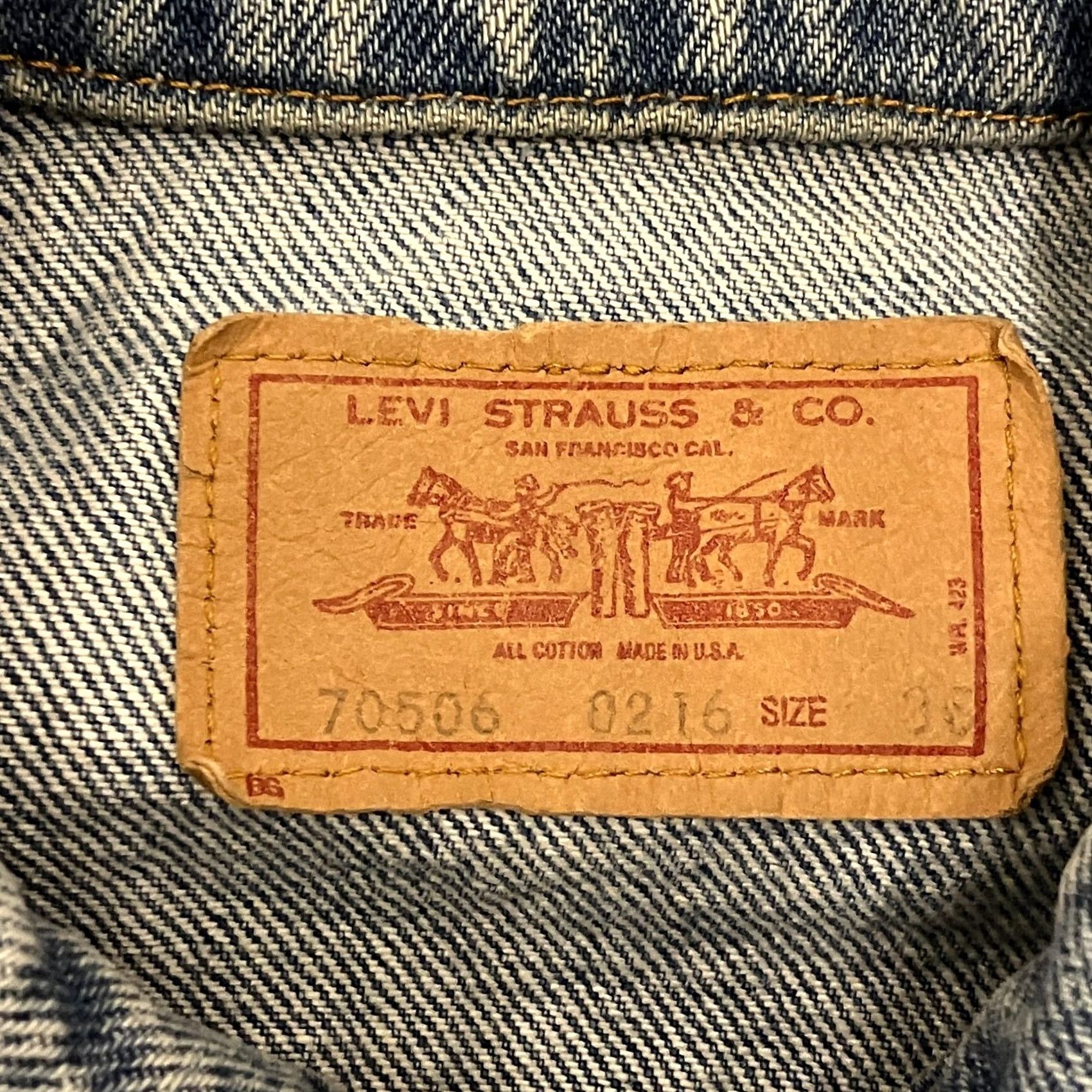 Levi's Vintage Levi'S 70506 Denim Jacket Mens Small 36 Blue Trucker USA Size US S / EU 44-46 / 1 - 6 Thumbnail