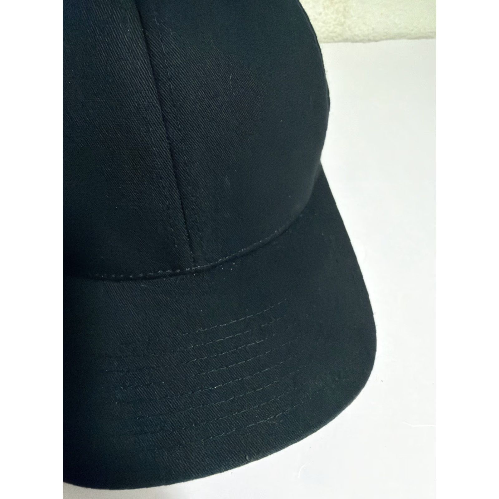 Vintage Flexfit Black hat L / XL Blank Baseball Fitted Hat Size ONE SIZE - 5 Thumbnail