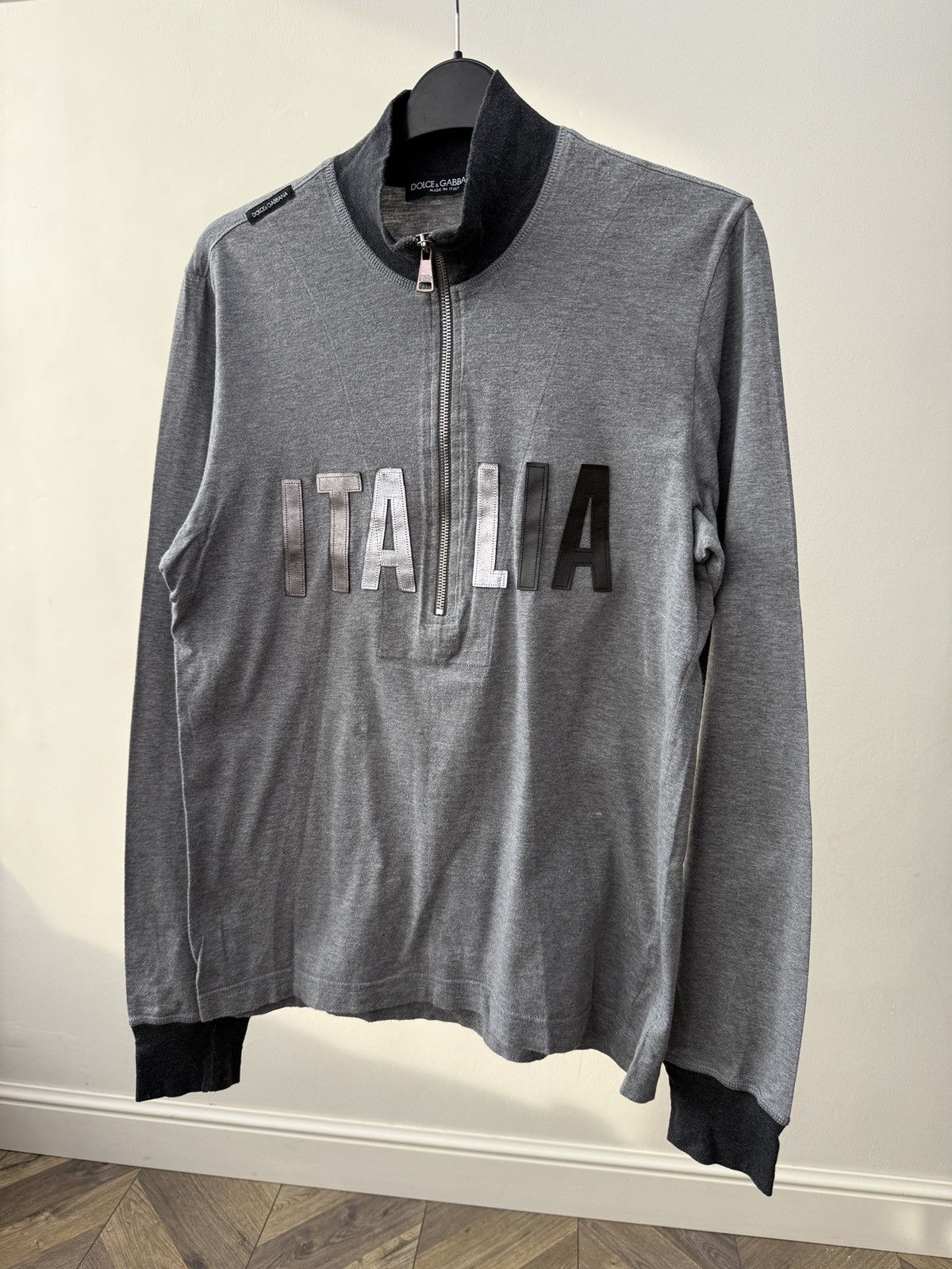 Dolce & Gabbana Vintage Dolce Gabbana Italia Big Logo 1/4 Zip long sleeve Size US M / EU 48-50 / 2 - 4 Thumbnail
