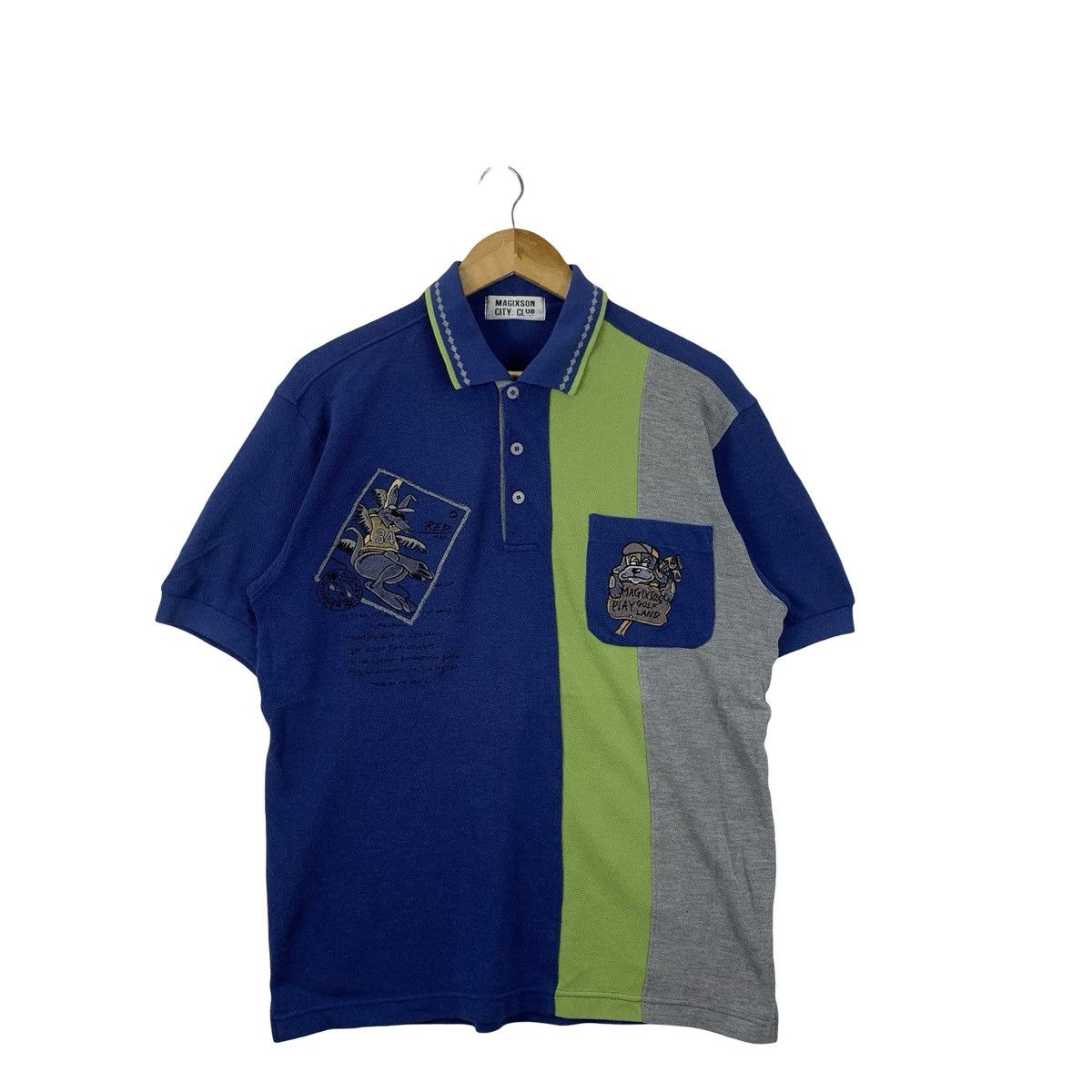 Vintage Vintage Y2K MAGIXSON CITY CLUB Golf Collection Polo Tee Size US L / EU 52-54 / 3 - 3 Thumbnail