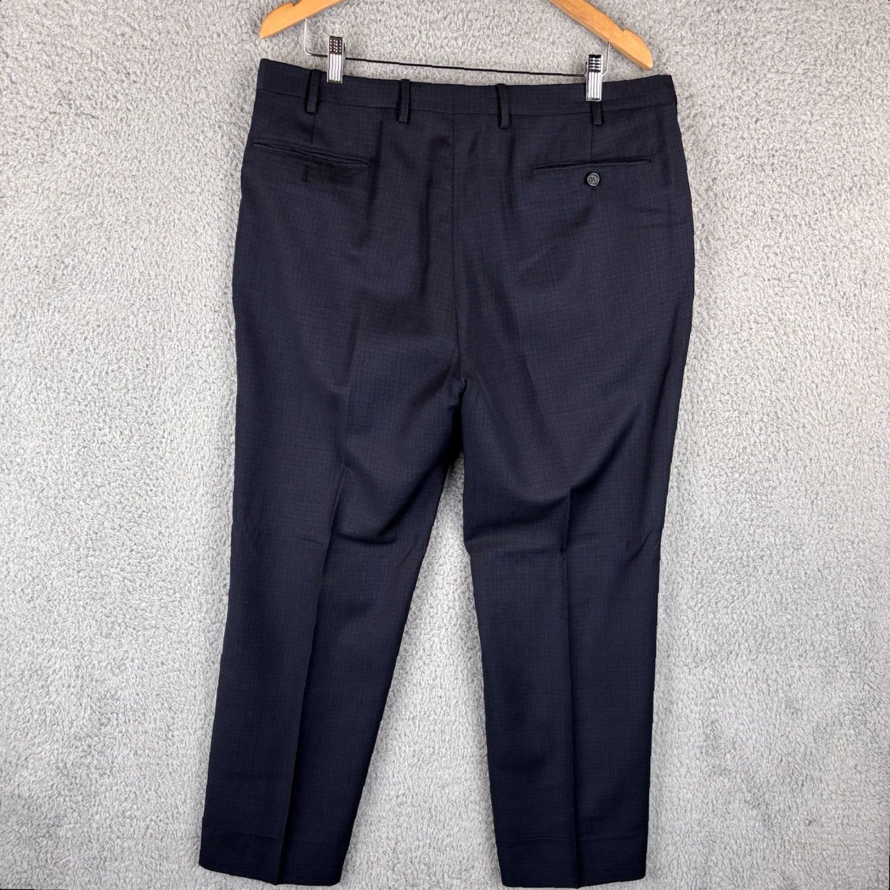 Brooks Brothers Brooks Brothers Pants Men 36 Dress Wool Spandex Black Geometric Straight Regular Medium Rise 10-12 Size US 36 / EU 52 - 6 Thumbnail