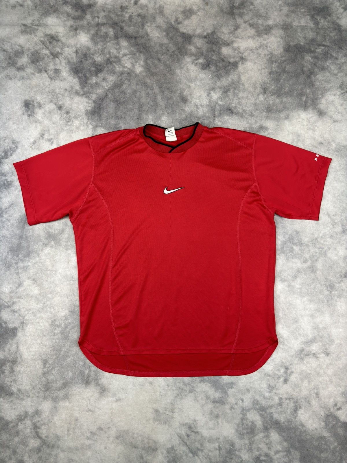 Nike × Vintage 90s Nike Central Swoosh Vintage Y2K Oversized Retro T-Shirt Size US XL / EU 56 / 4 - 1 Thumbnail