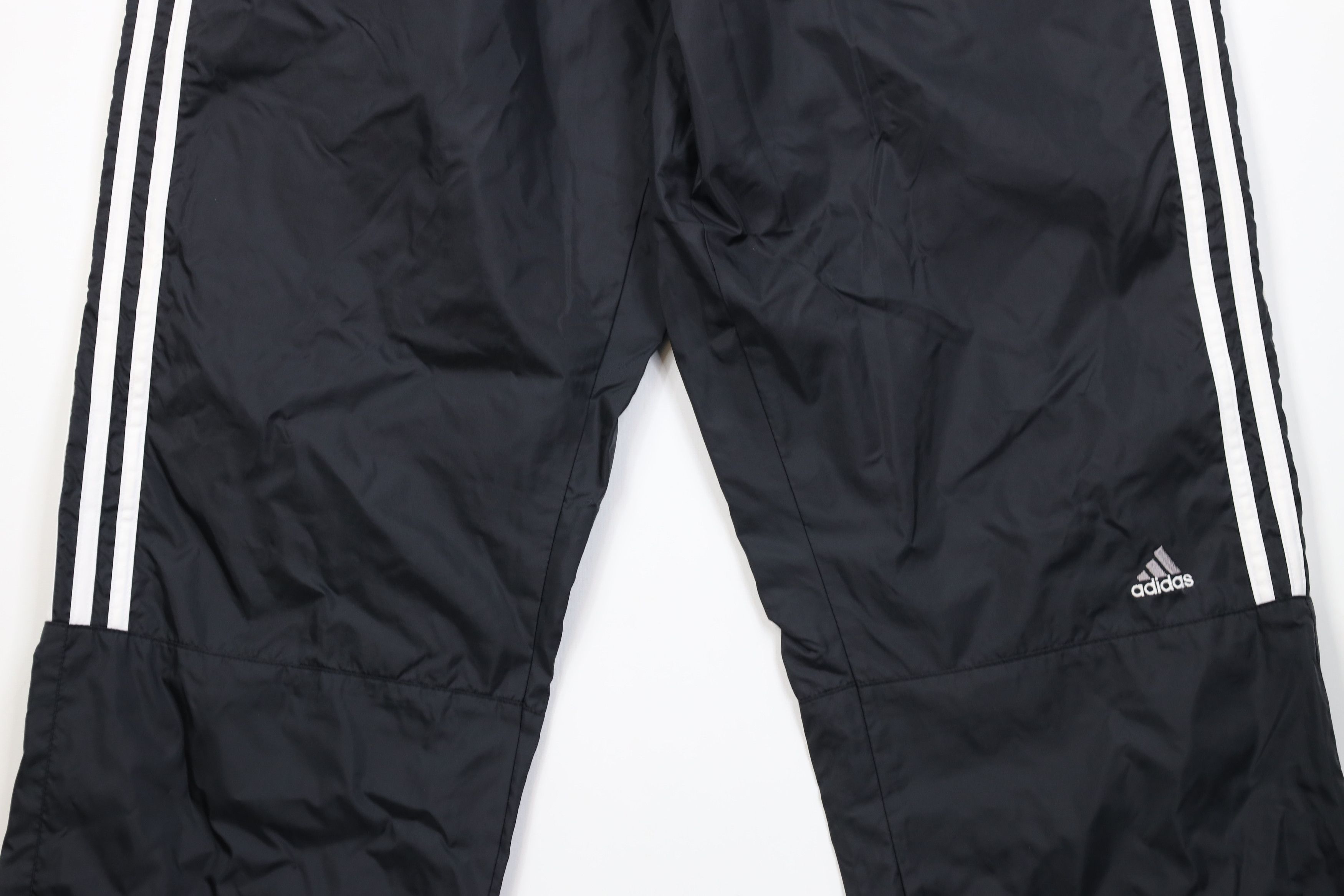 Adidas Vintage Y2K 2001 Adidas Wide Leg Windbreaker Pants Black Size US 36 / EU 52 - 3 Thumbnail