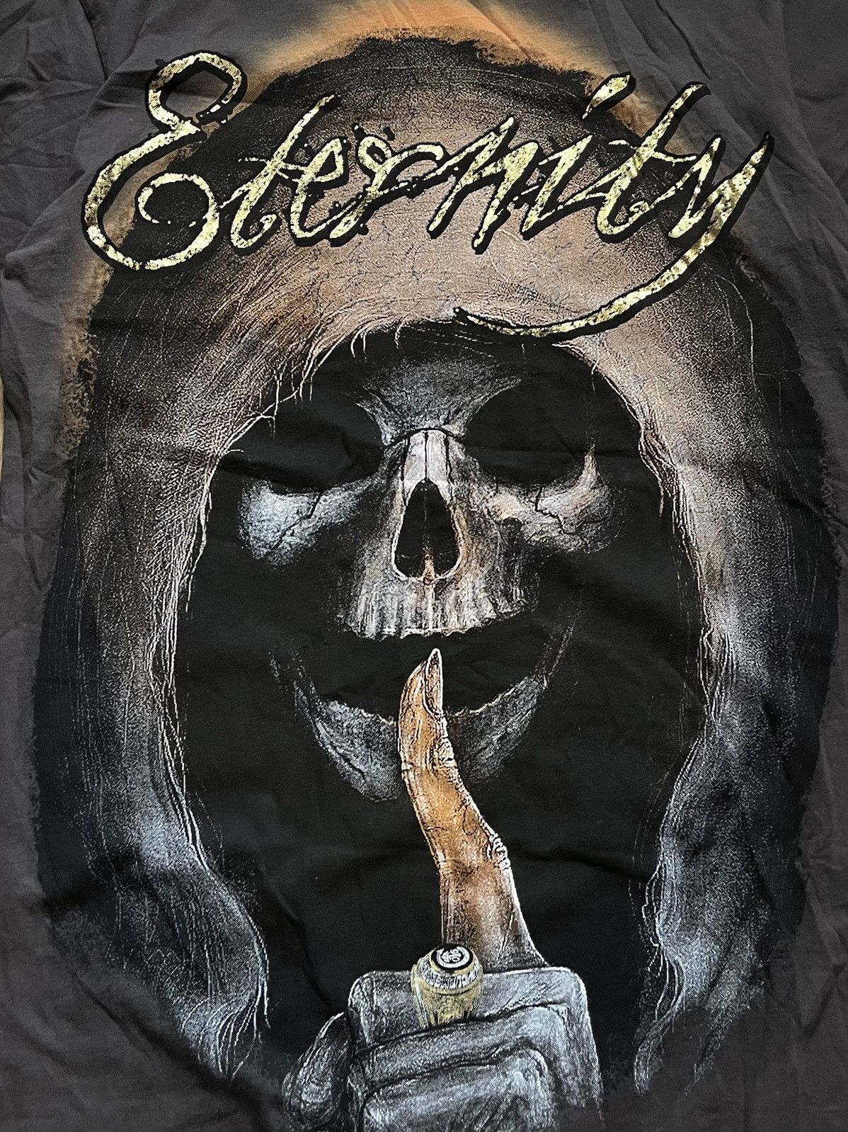 Affliction Y2K Vintage Crazy Affliction Style All Over Print Skull Tee Size US L / EU 52-54 / 3 - 4 Thumbnail