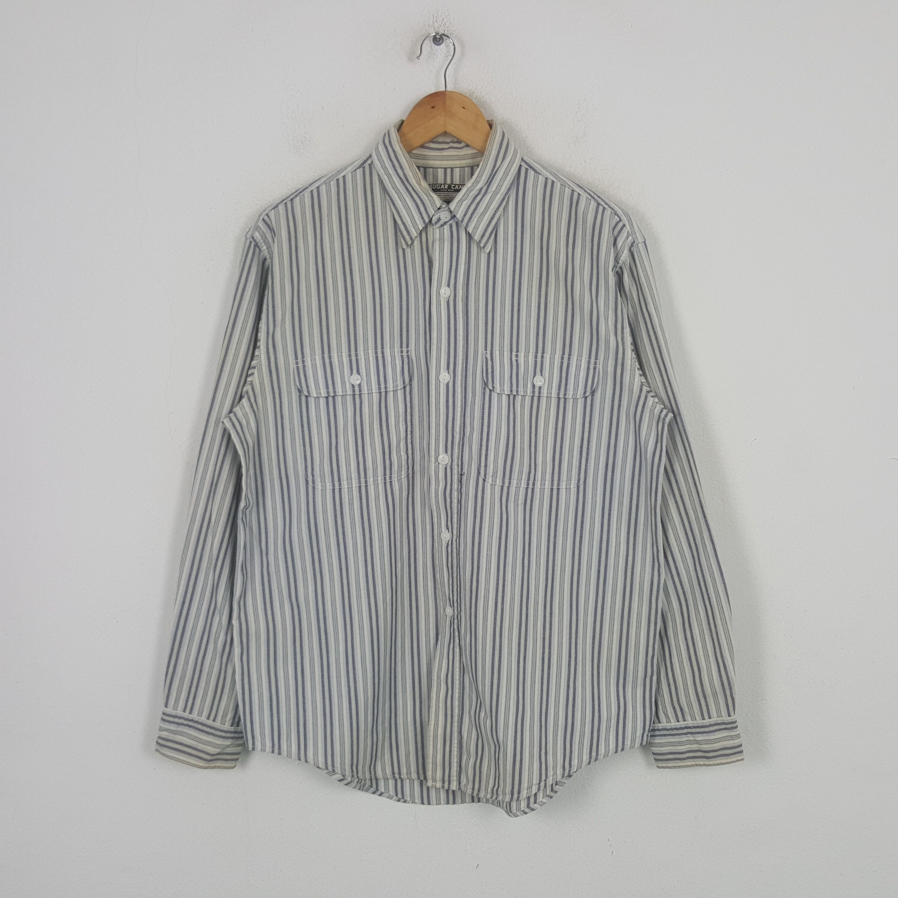 Sugar Cane Vintage Sugar Cane Japanese Stripes Shirt Button Up C299N26 Size US L / EU 52-54 / 3 - 1 Thumbnail
