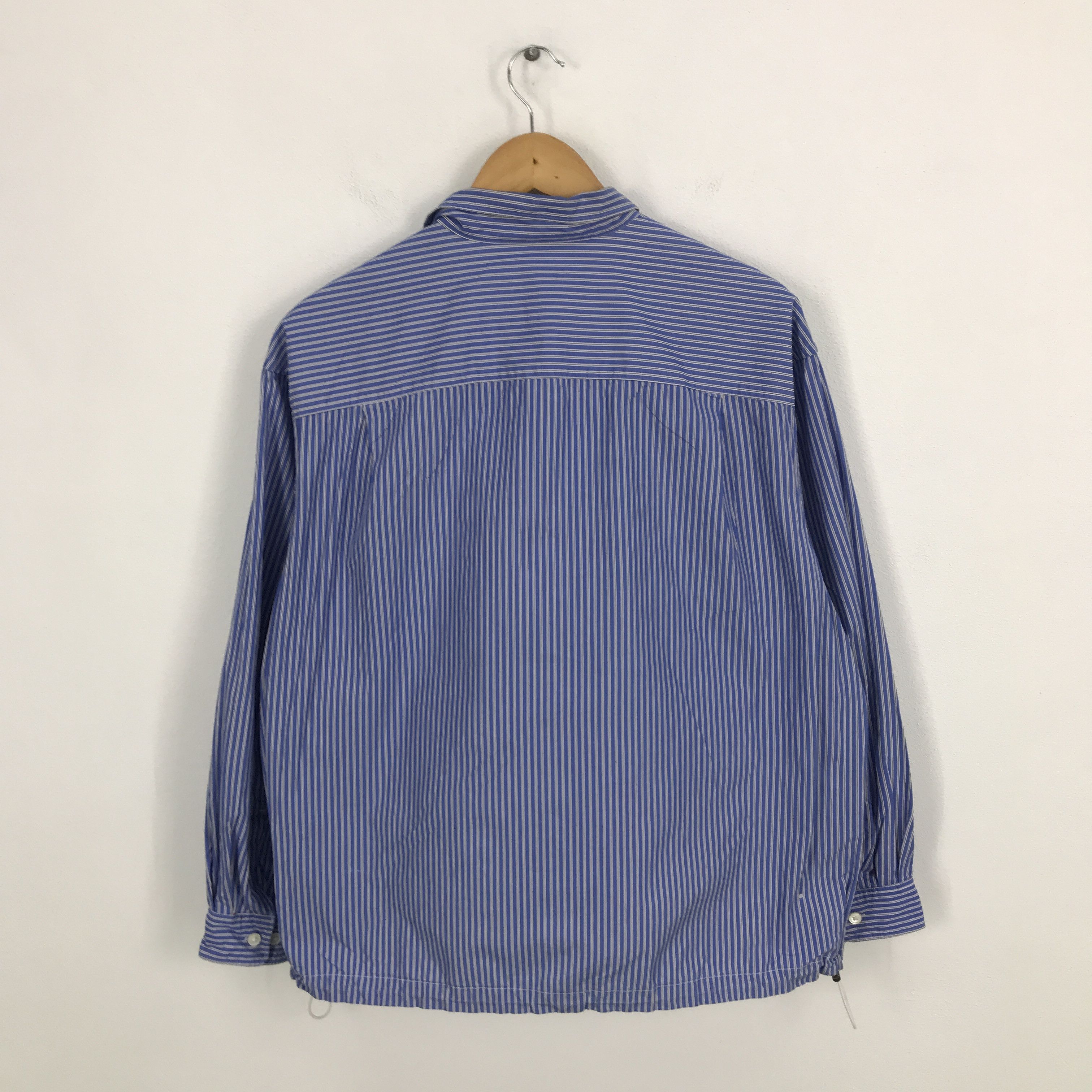 Jill Sander x uniqlo stripped button jacket