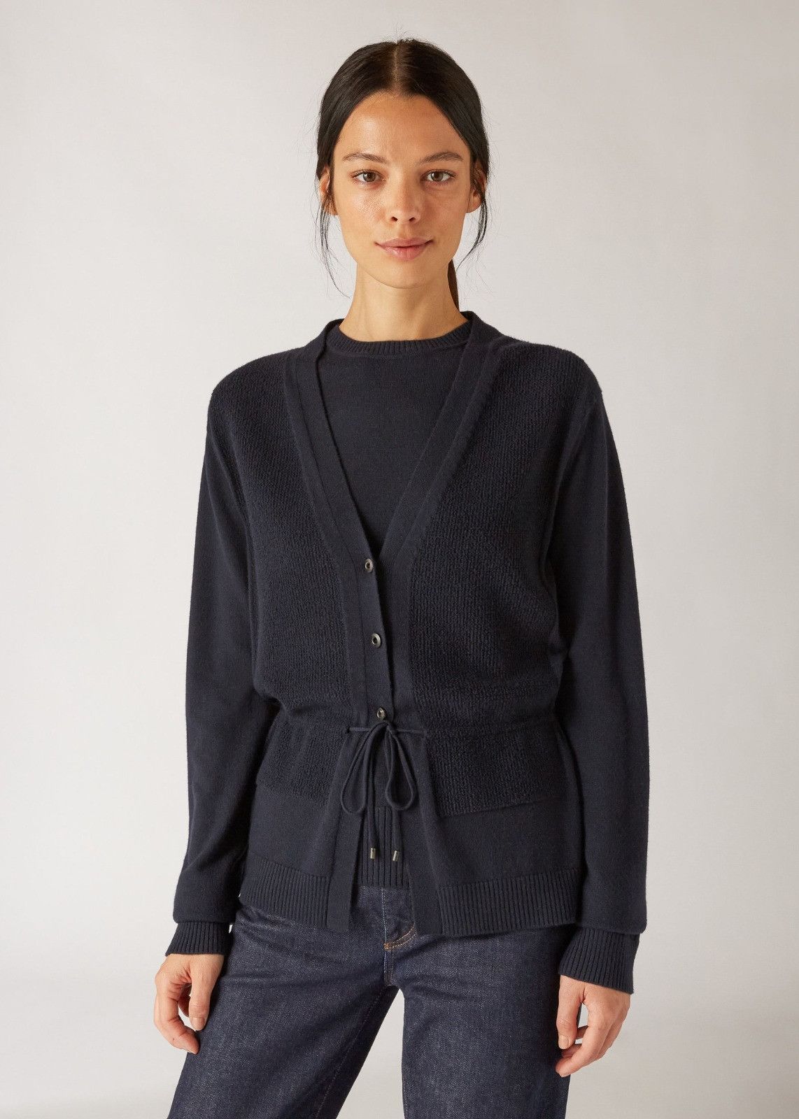 Loro Piana o1srvl11e0125 Wetherlam Cardigan in Navy Blue Size L / US 10 / IT 46 - 2 Thumbnail