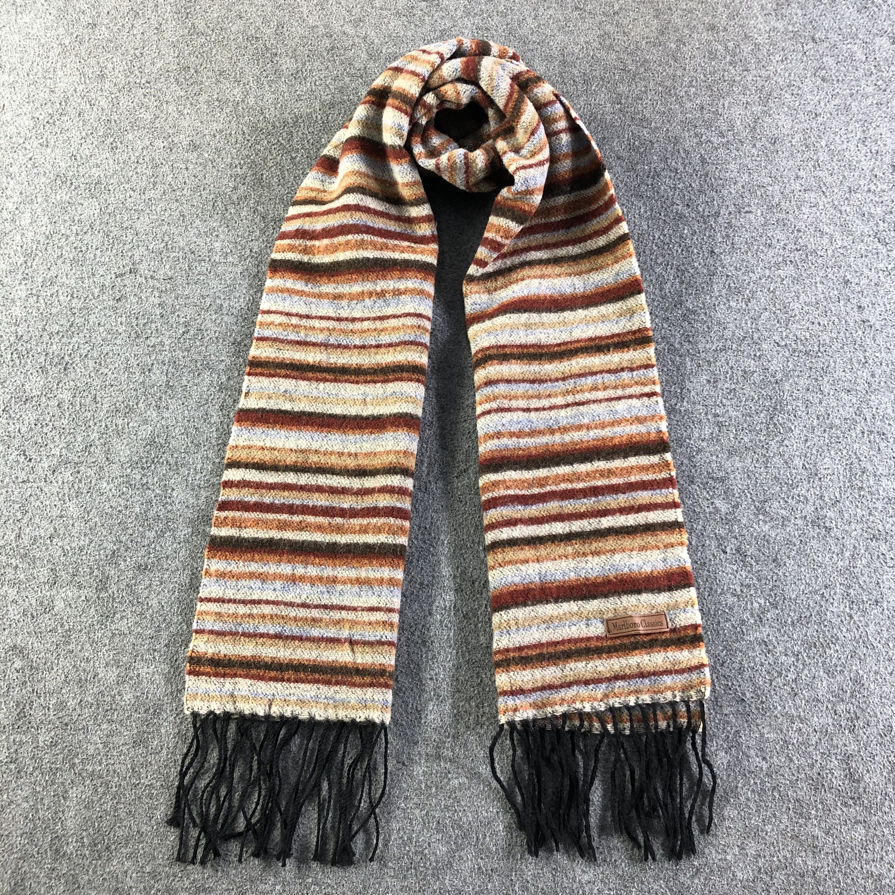 Marlboro Marlboro Classics Wool Scarf / Muffler / Neckwear P099 Size ONE SIZE - 1 Thumbnail