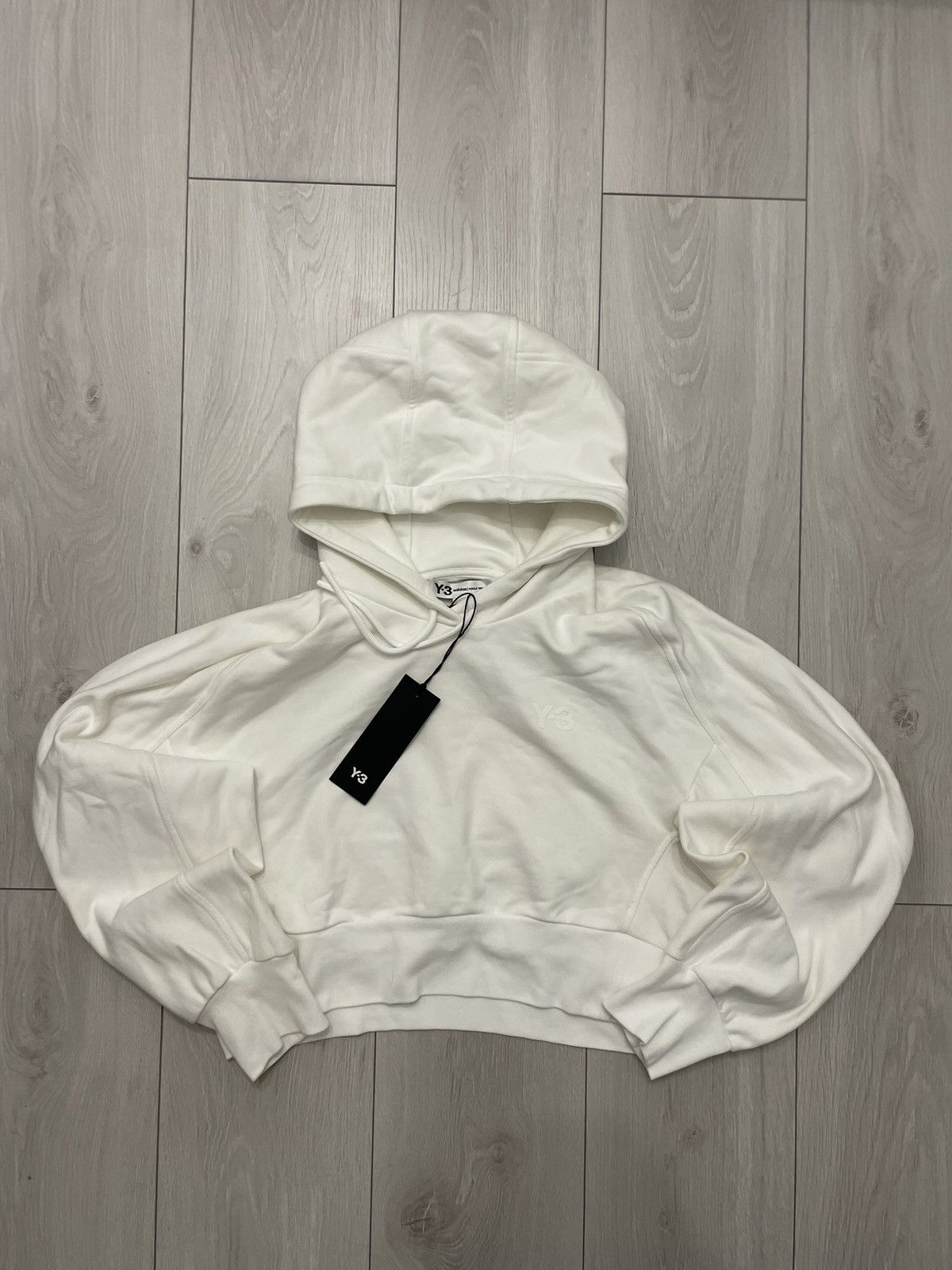 image of Adidas Y-3 Swim Graphic Hoodie in White, Women's (Size XS)