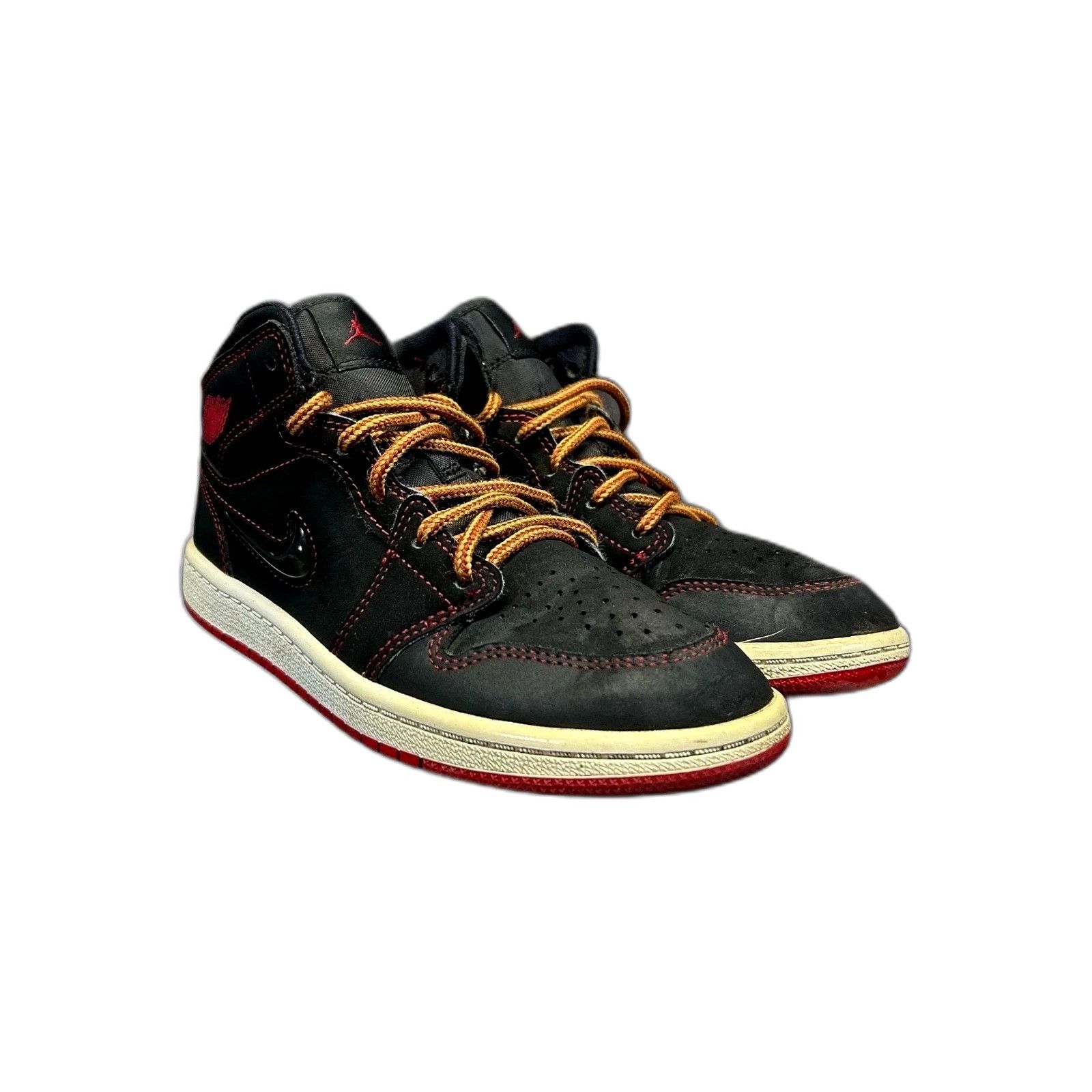 Nike Nike Air Jordan 1 Mid Fearless Youth Shoes CU6619-062 Black Size US XXS / EU 40 - 2 Thumbnail