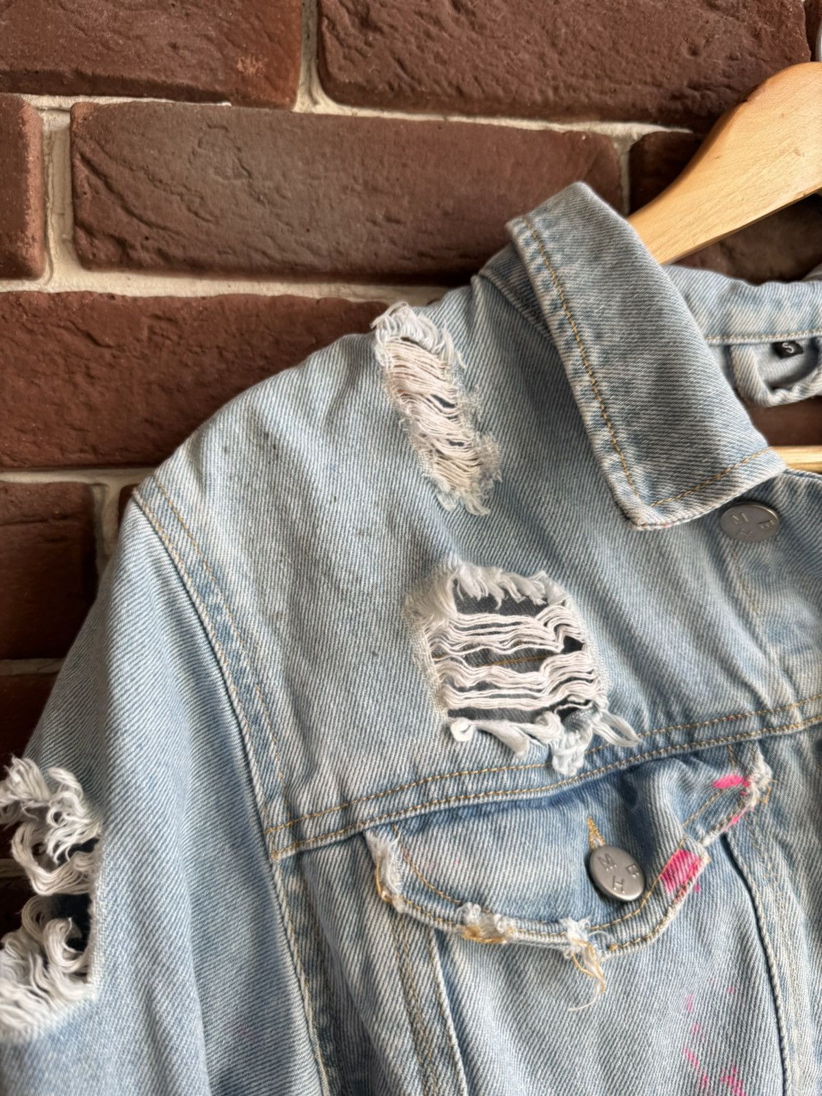 Misbhv Misbhv Denim Jacket Where Is My Mind Distressed Small Size US S / EU 44-46 / 1 - 10 Thumbnail