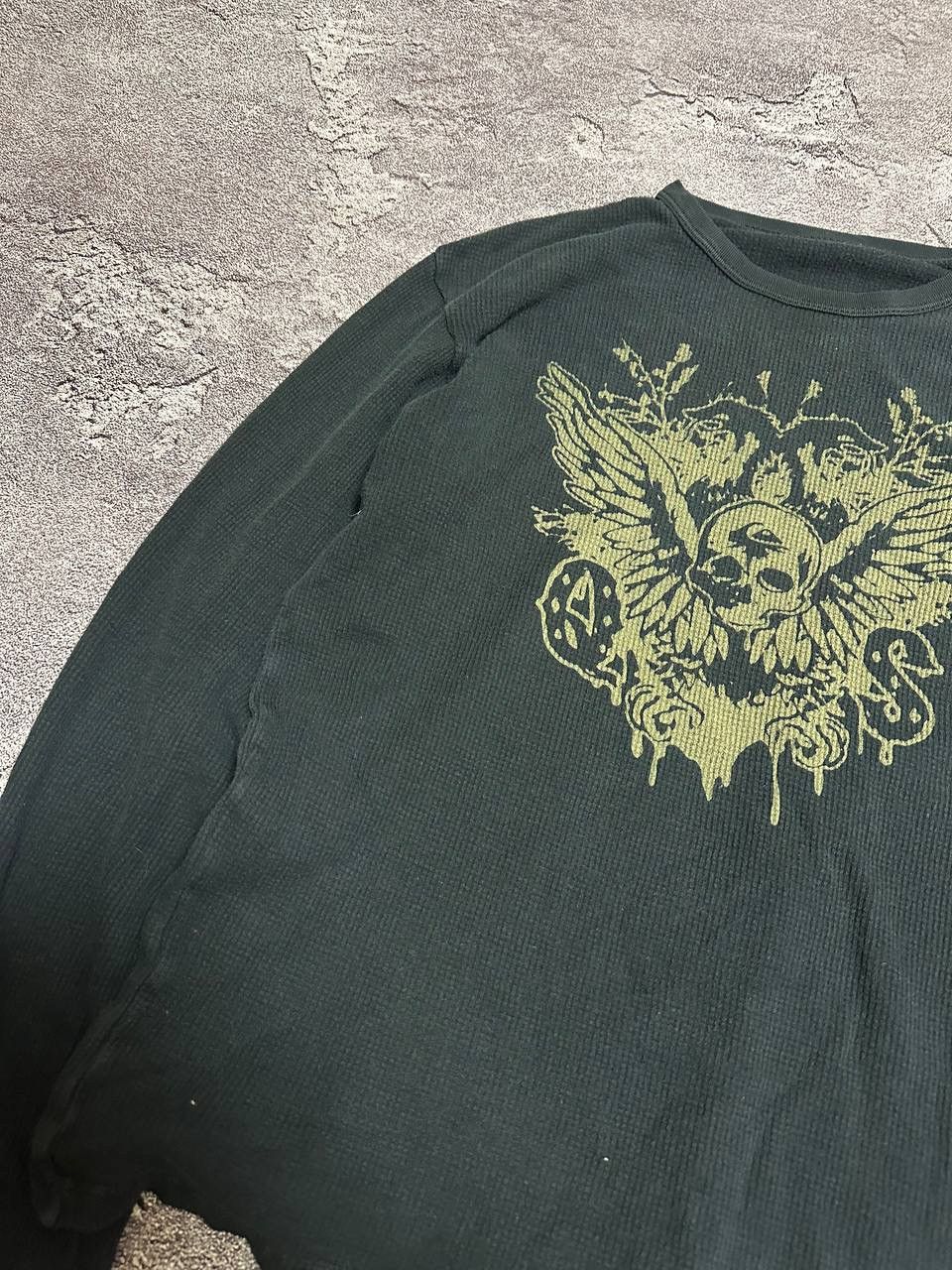 Affliction × Vintage Old Navy Skull Thermal Cyber Y2K Style Long Sleeve Size US M / EU 48-50 / 2 - 4 Thumbnail
