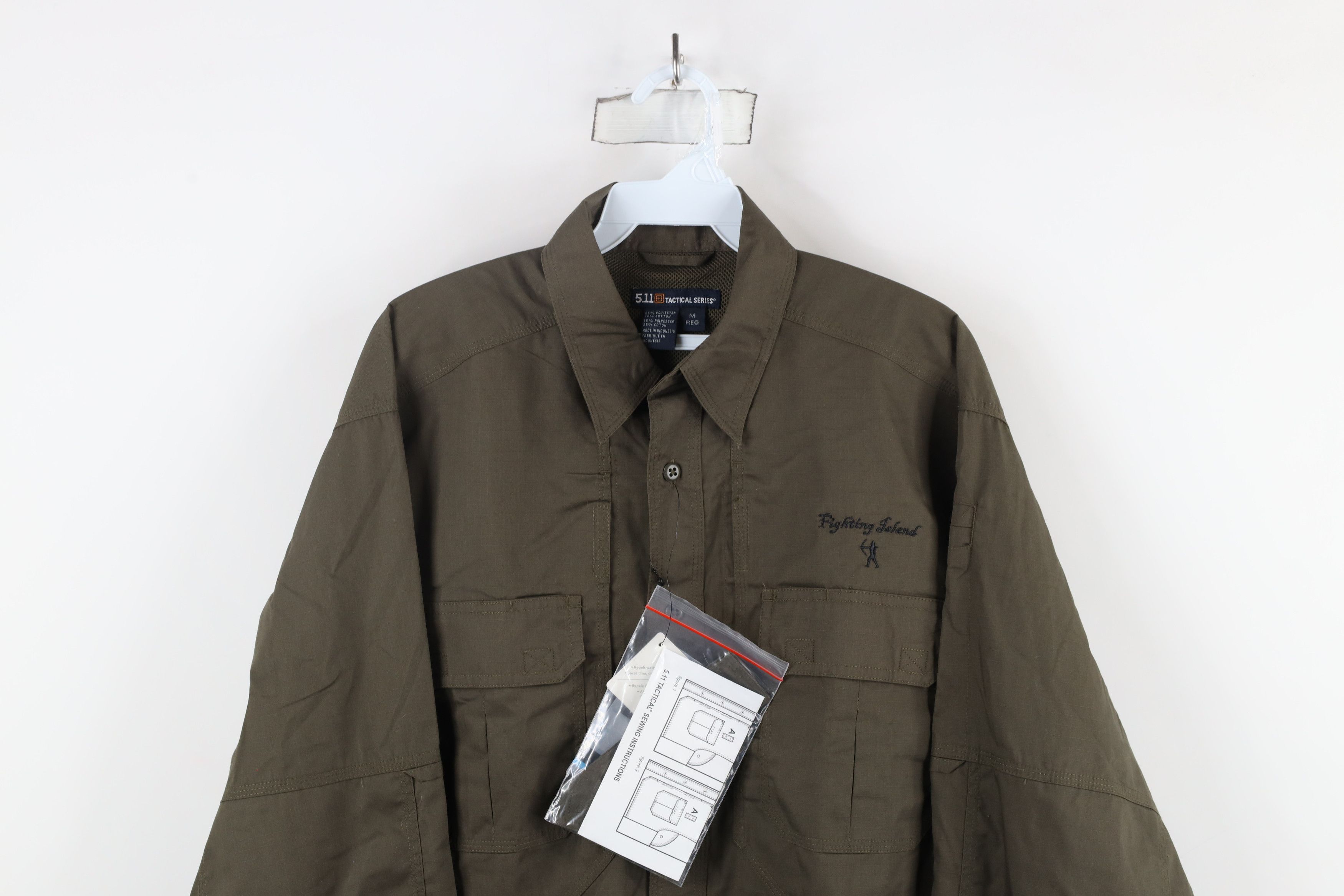 Vintage New 5.11 Tactical Series Ripstop Uniform Button Shirt Green Size US M / EU 48-50 / 2 - 2 Thumbnail