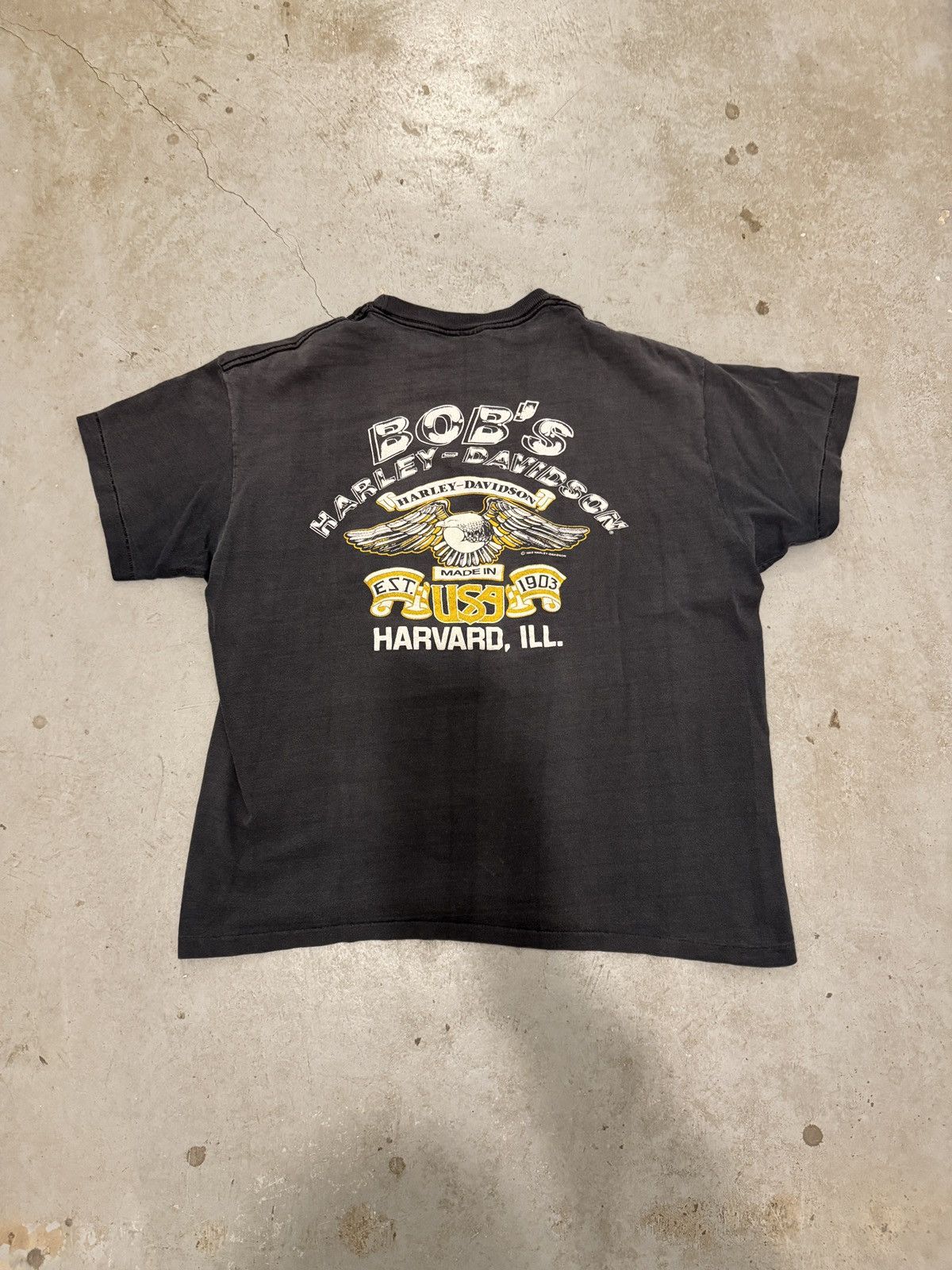 Vintage 1980s Harley Davidson “The Eagle has Landed” Holoubek tee Size US XL / EU 56 / 4 - 16 Thumbnail