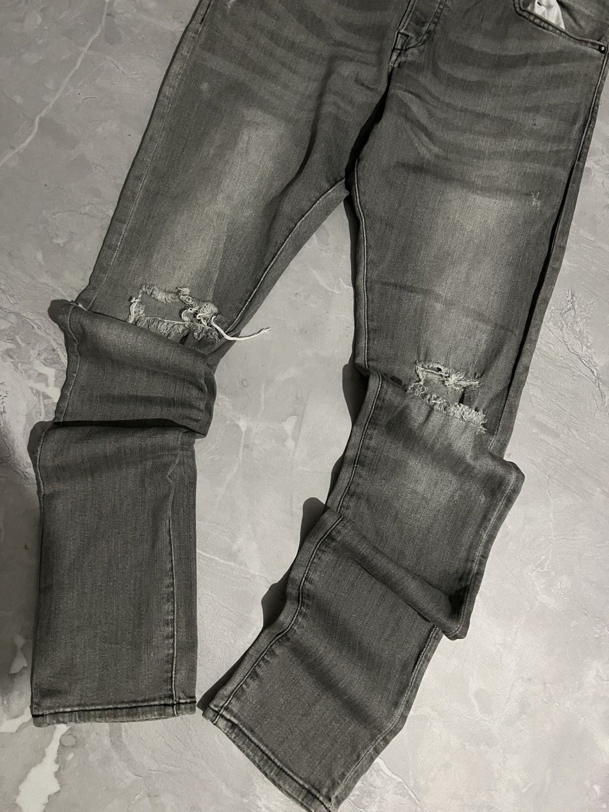 Vintage Skinny Japanese If Six Was Nine Style Jeans Faded 90 Size US 34 / EU 50 - 3 Thumbnail