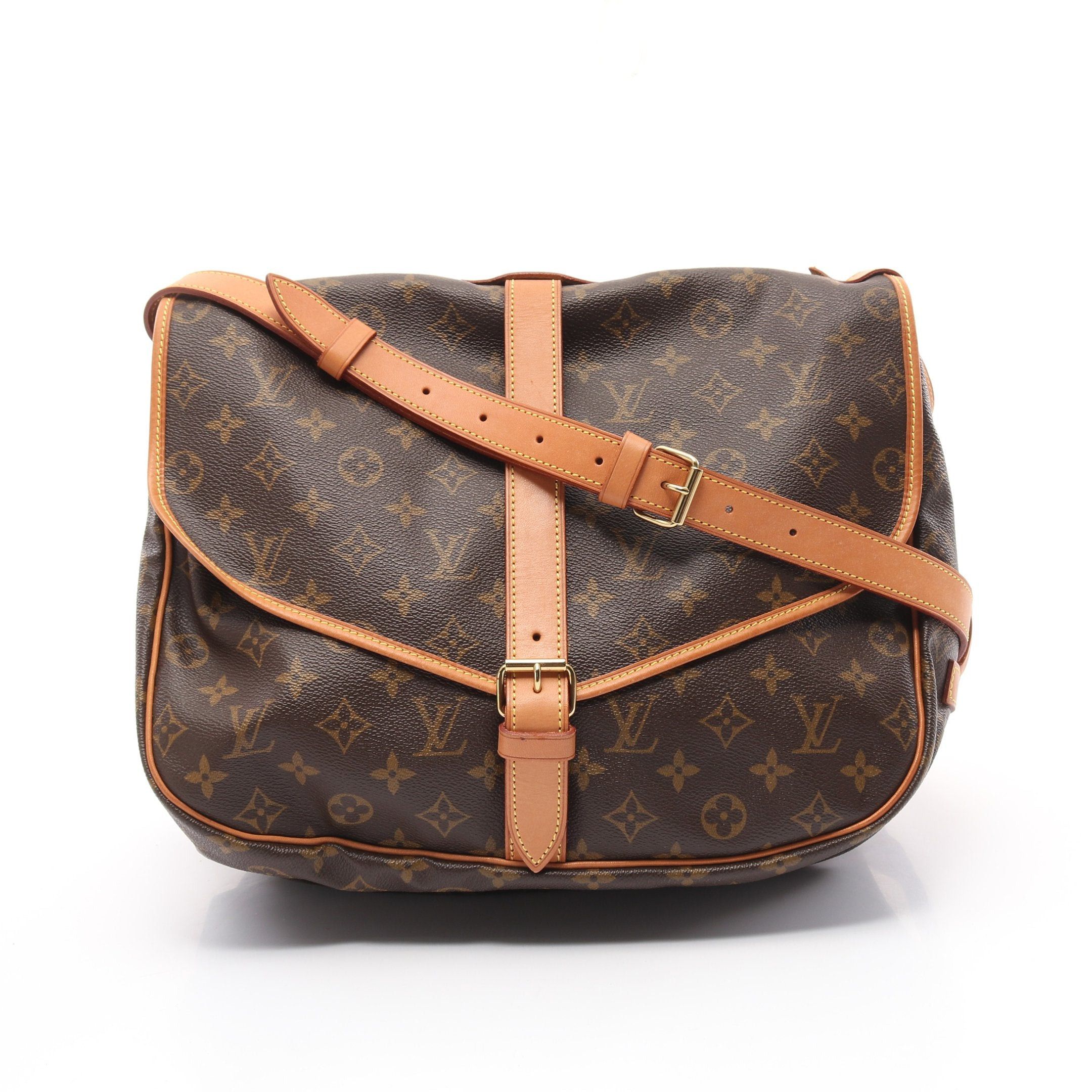 Louis Vuitton Louis Vuitton Saumur 35 Monogram Shoulder Bag Leather Brown Size ONE SIZE - 1 Thumbnail