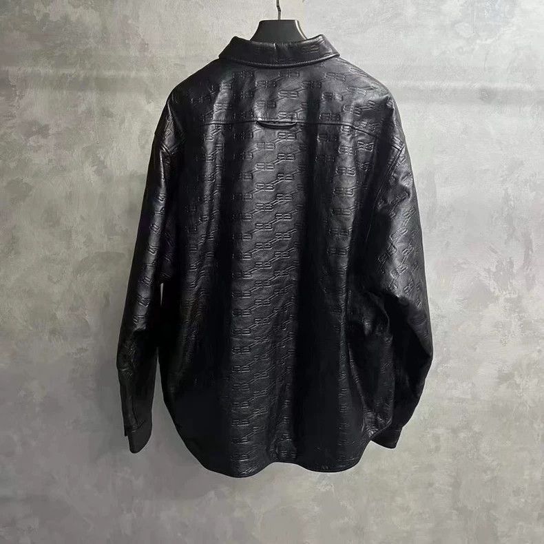 Balenciaga Balenciaga latest black full logo leather jacket-2506 Size US L / EU 52-54 / 3 - 5 Thumbnail