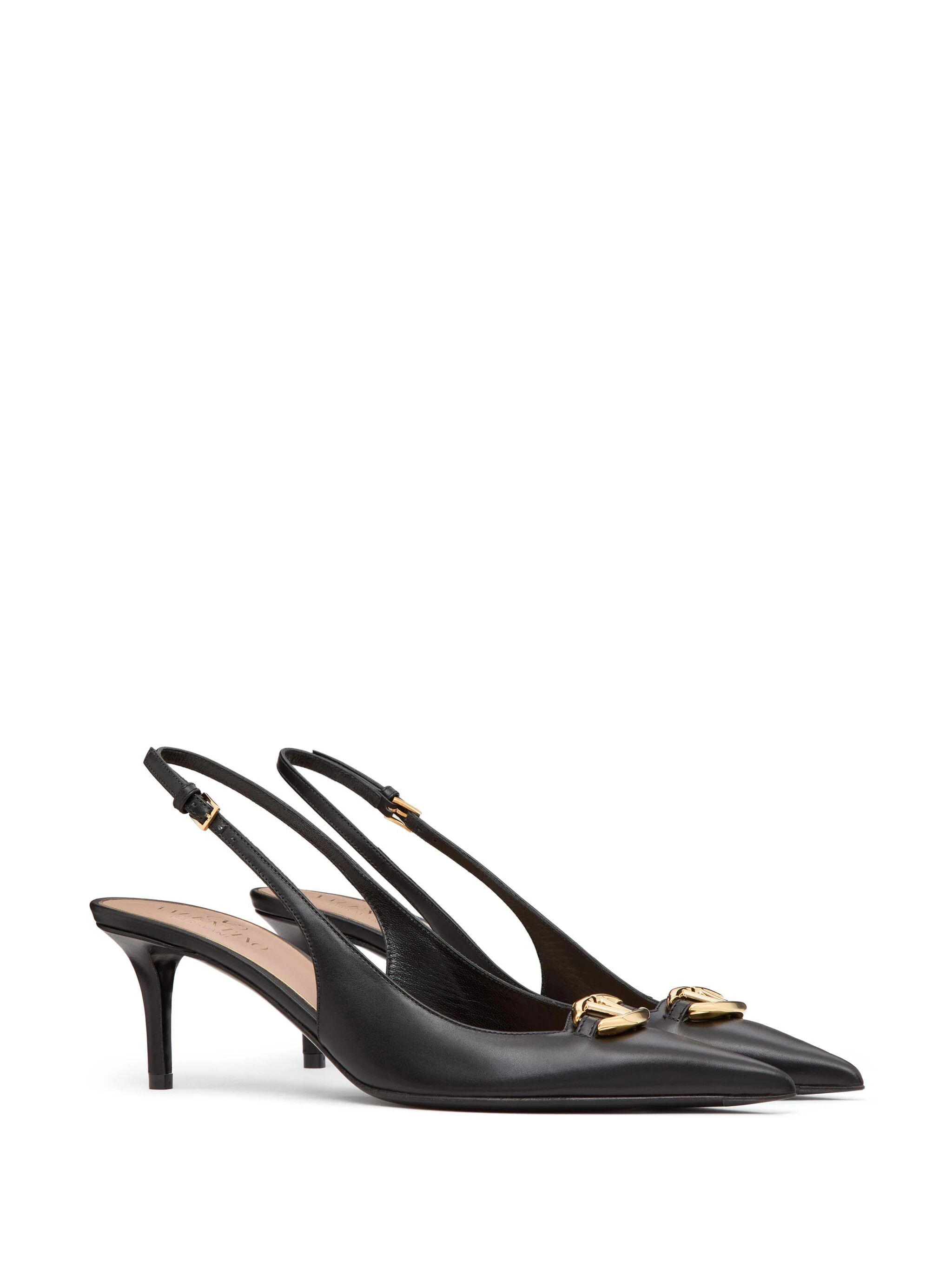 Valentino o1s22i1n0924 Slingback Vlogo Decollet Pumps in Black Size US 6 / IT 36 - 2 Thumbnail
