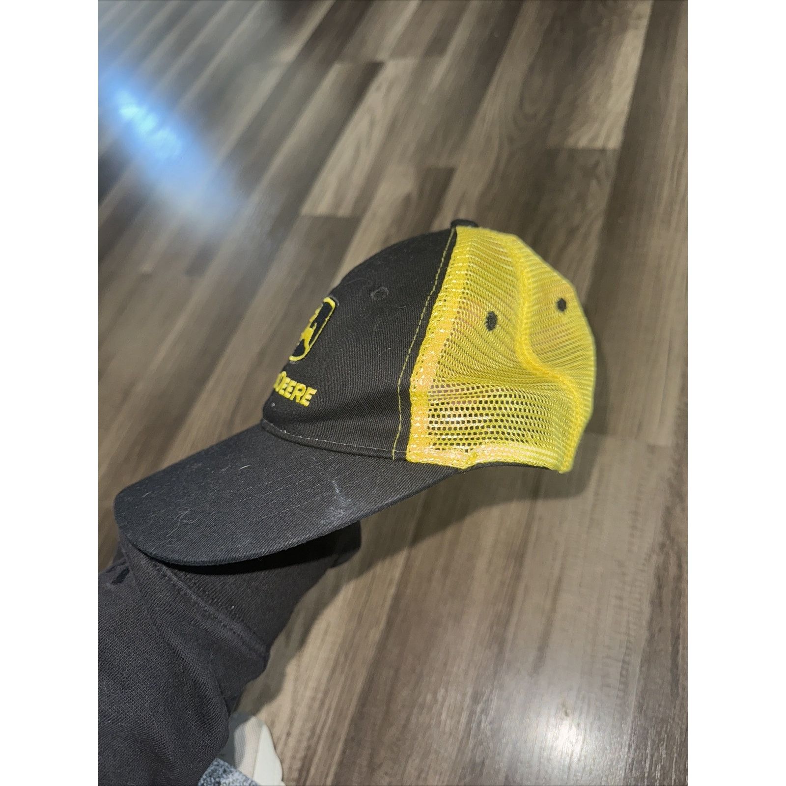 John Deere John Deer Trucker Hat Black And Yellow Adjustable Size ONE SIZE - 2 Thumbnail