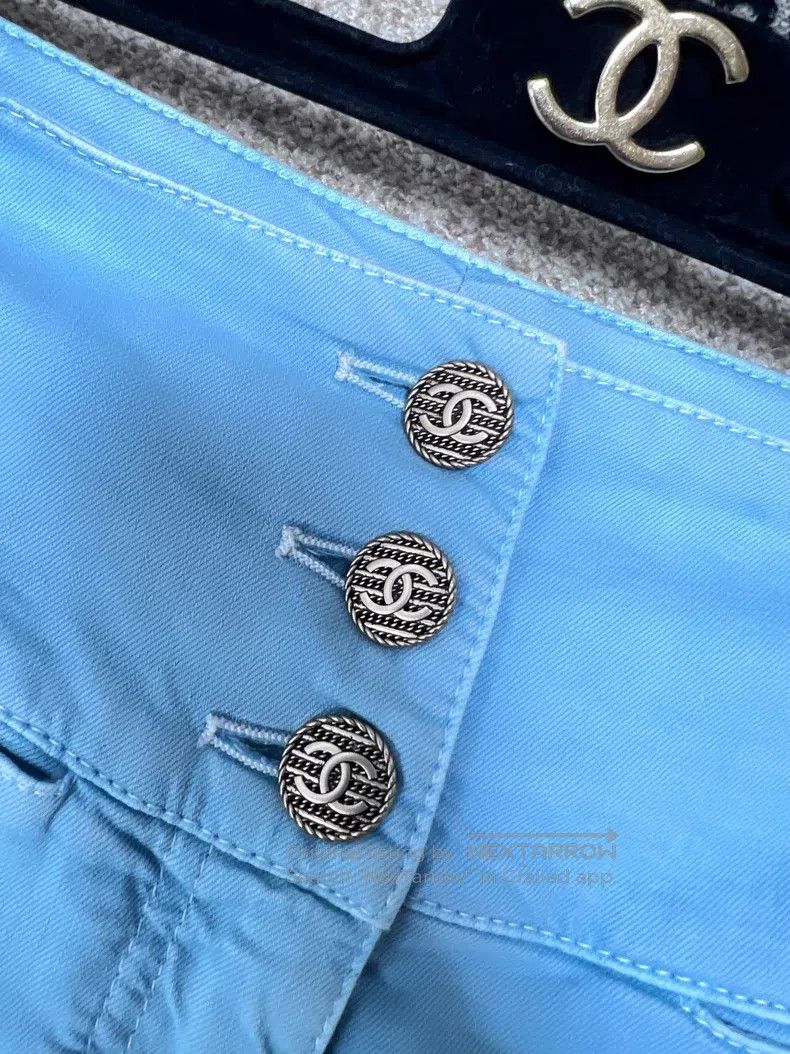 Chanel Chanel High-waisted jeans and shorts with side straps Size 24" / US 00 / IT 34 - 4 Thumbnail