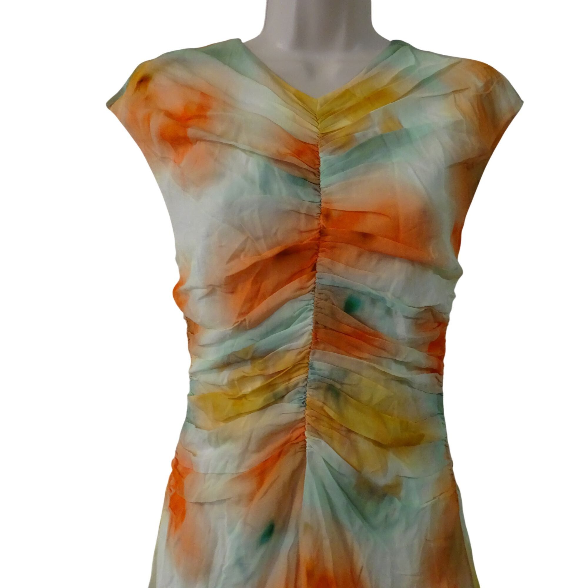 Banana Republic Banana Republic Women Chiffon Ruched Front Mini Dress Size 0 Size XS / US 0-2 / IT 36-38 - 2 Thumbnail