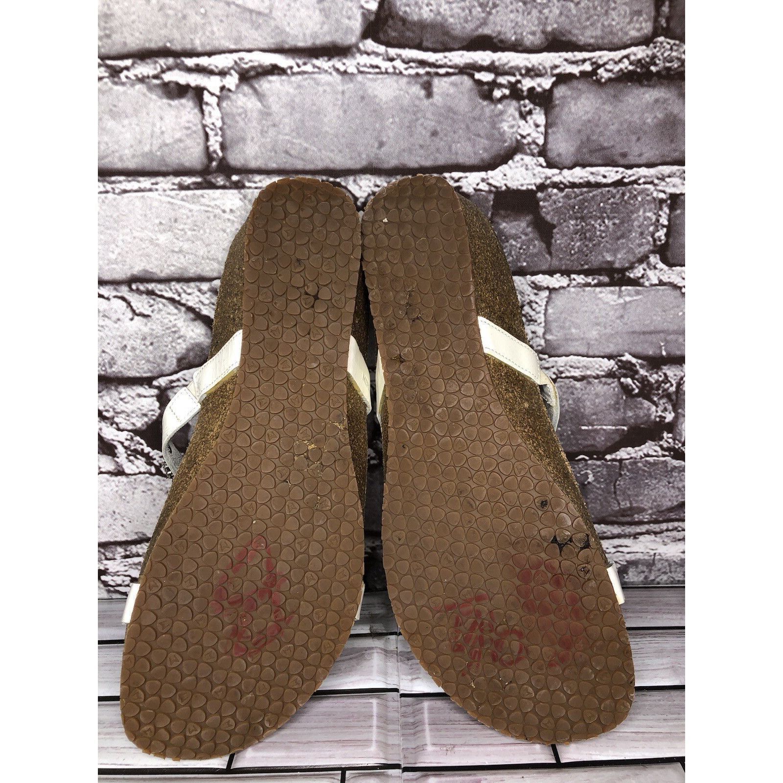 Mephisto Mephisto White Rhinestone Crystal Strap Slide Cork Sandals W Size US 11 / IT 41 - 20 Thumbnail