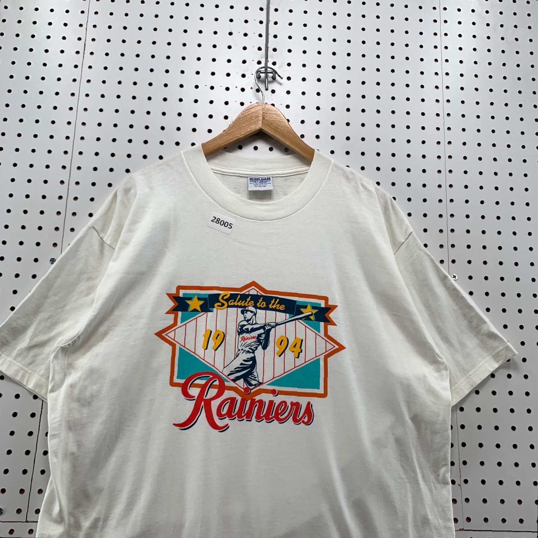 Gildan VINTAGE Rainers Shirt 1990s White Adult XL USA Made 24x32 90s Creed Navy 1994 Team? Size US XL / EU 56 / 4 - 2 Thumbnail
