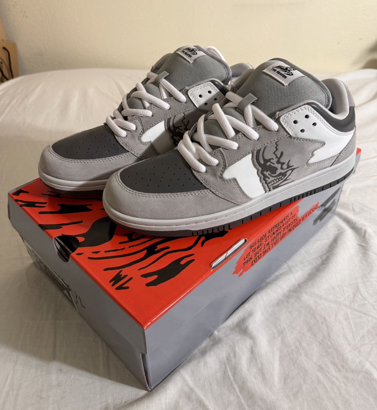Warren Lotas Reaper Dunk Sneaker Clean Slate 10.5